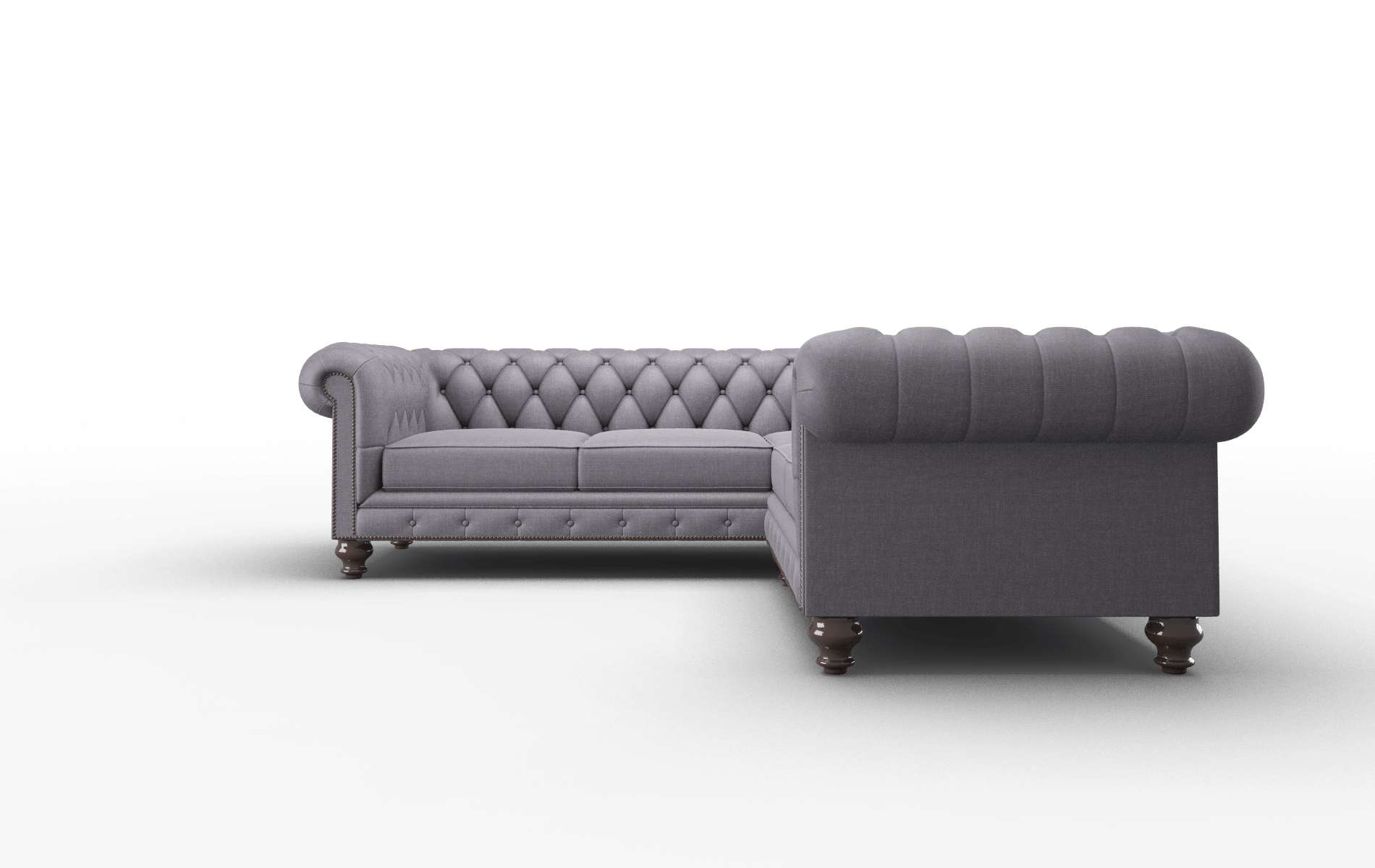 Bordeaux Durham Ink Sectional espresso legs 5