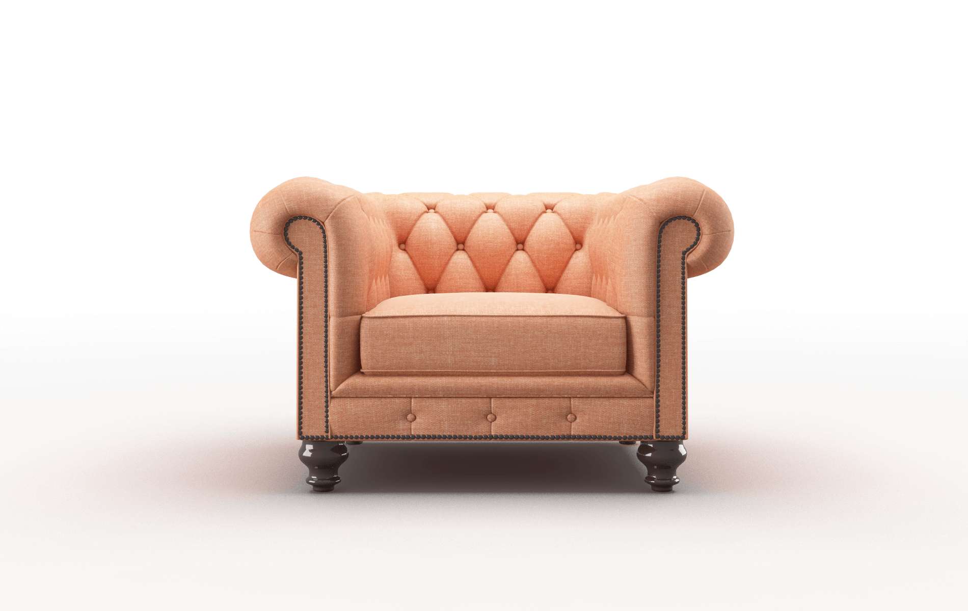 Bordeaux Durham Tangerine Chair espresso legs 1