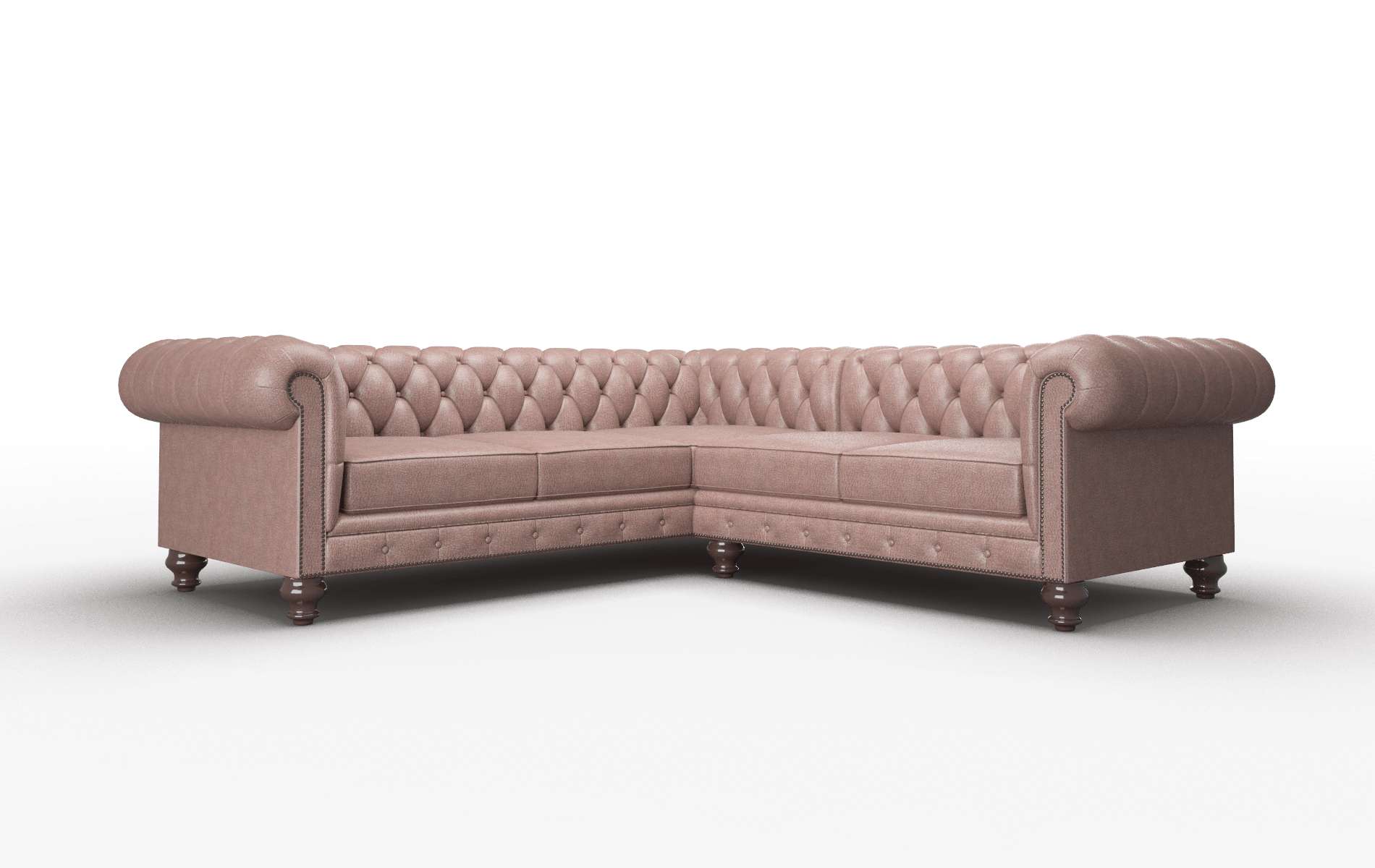 Bordeaux Ford Brown Sectional espresso legs 1