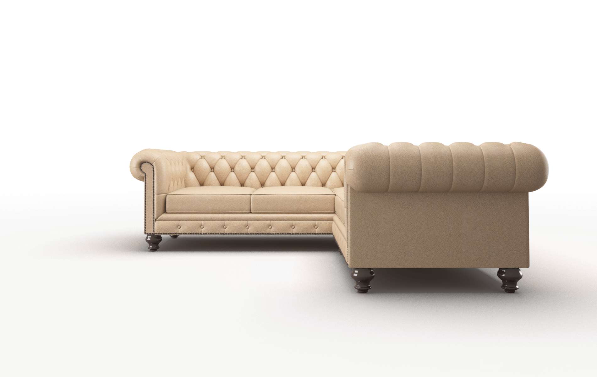 Bordeaux Ford Dune Sectional espresso legs 5