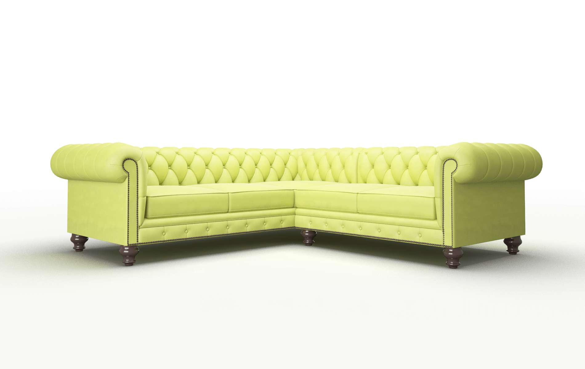 Bordeaux Hathaway Apple Sectional espresso legs 1