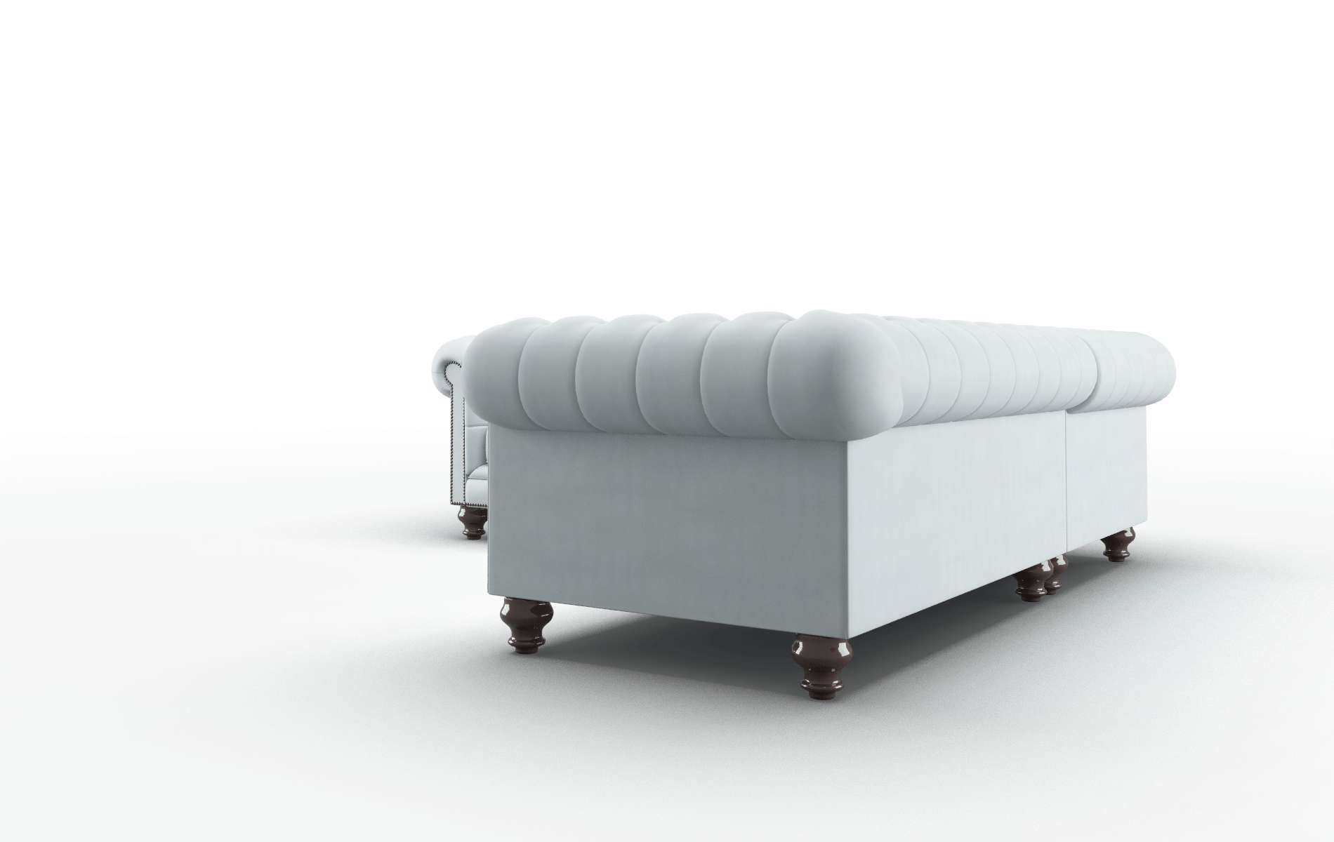 Bordeaux Hathaway Aqua Sectional espresso legs 4