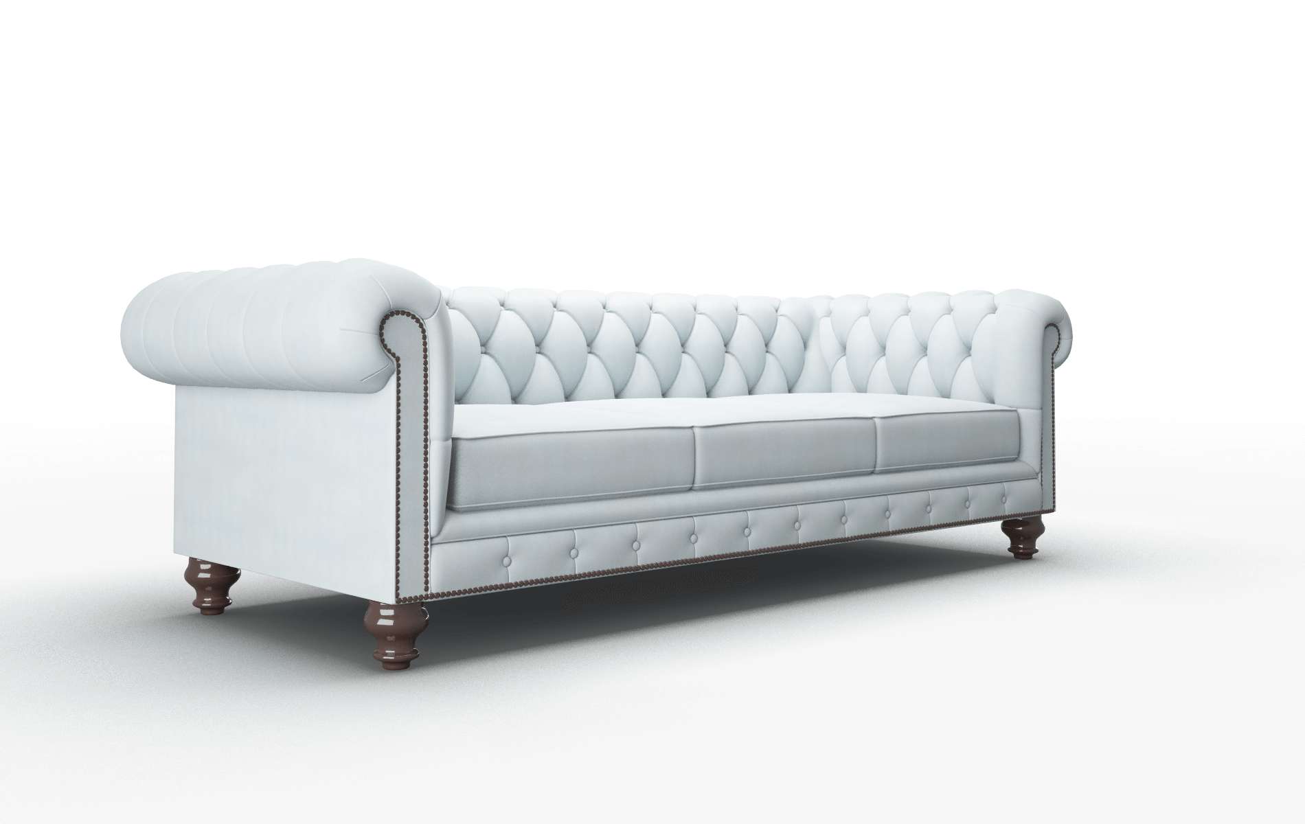 Bordeaux Hathaway Aqua Sofa espresso legs 2