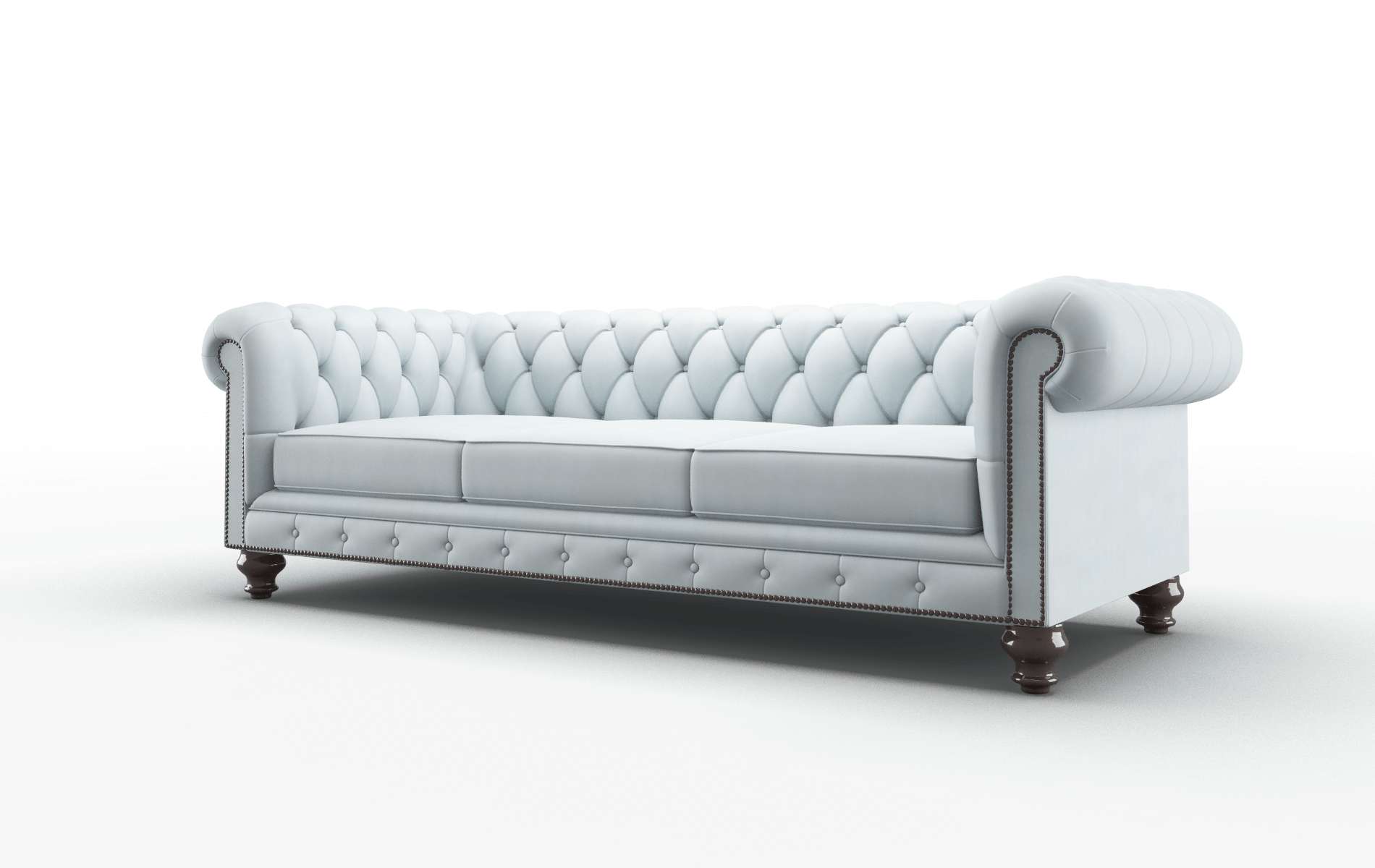 Bordeaux Hathaway Aqua Sofa espresso legs 4