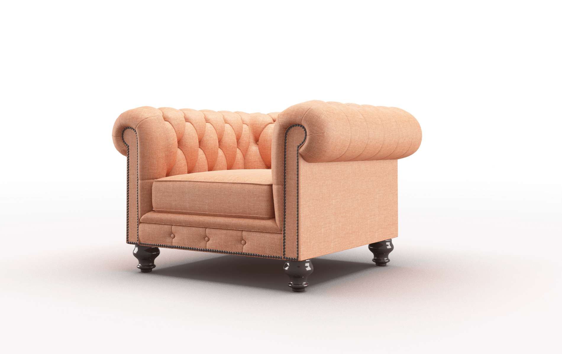 Bordeaux Hepburn Appricot Chair espresso legs 4