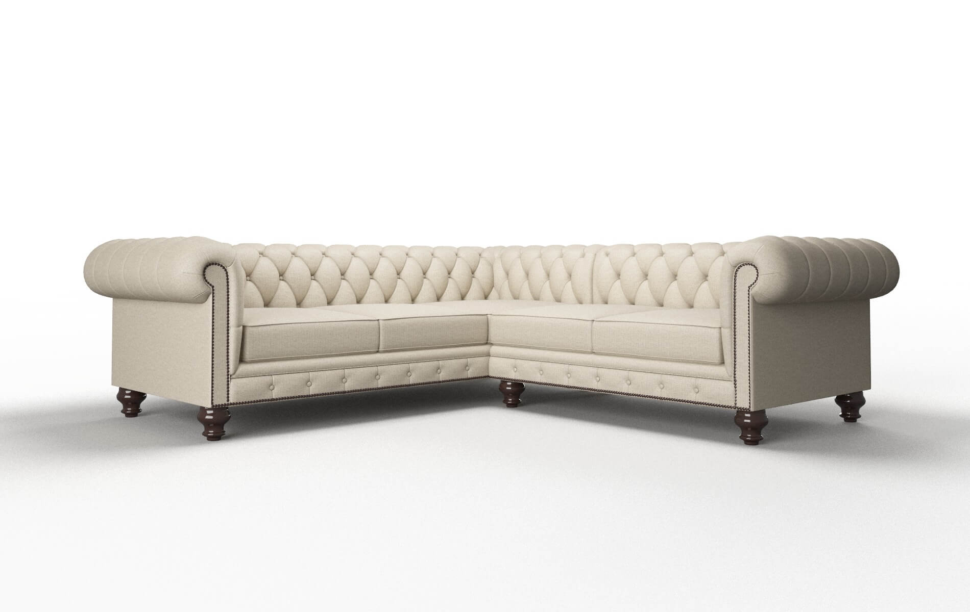 Bordeaux Insight Barley Sectional espresso legs 1