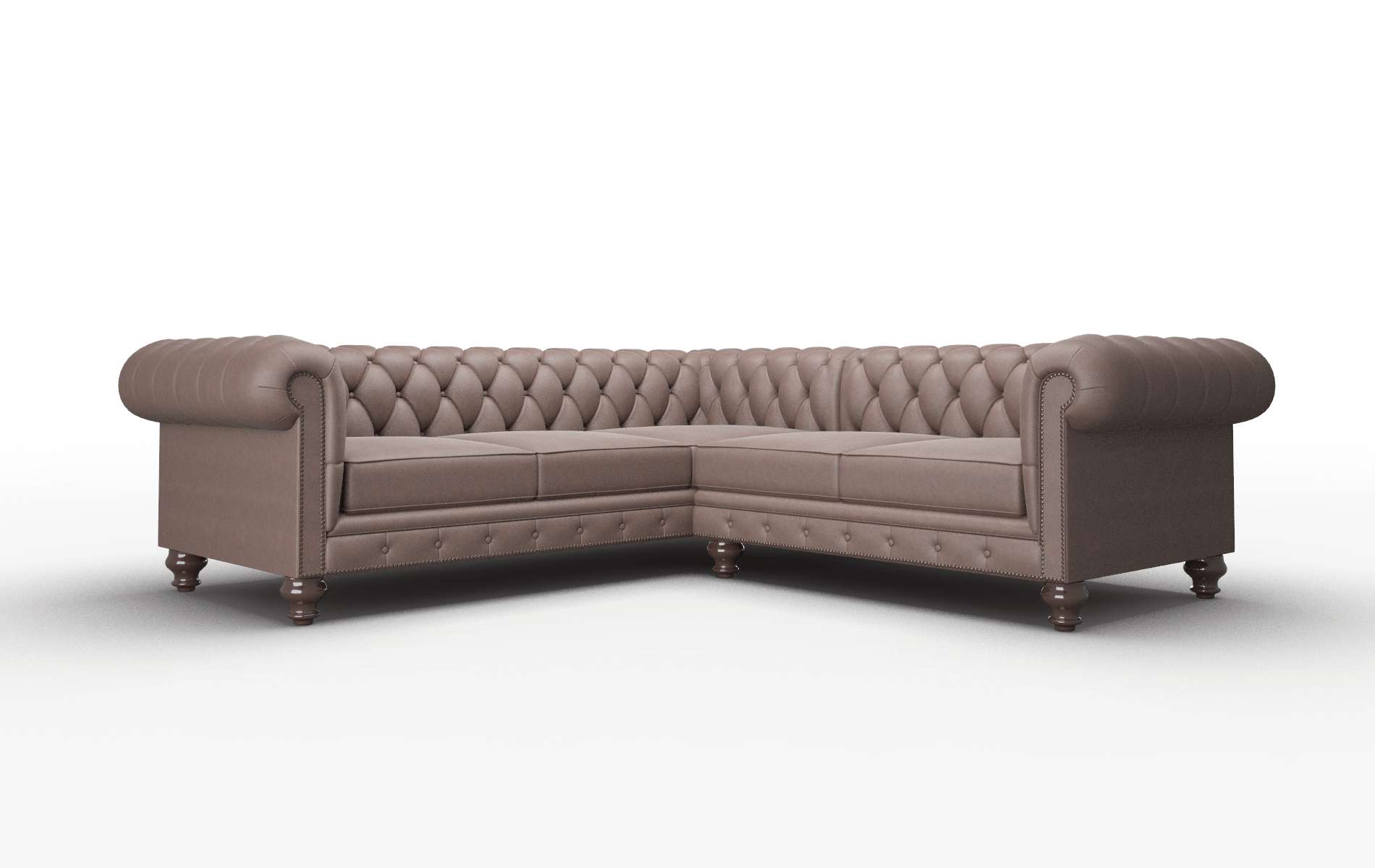 Bordeaux Insight Cafe Sectional espresso legs 1