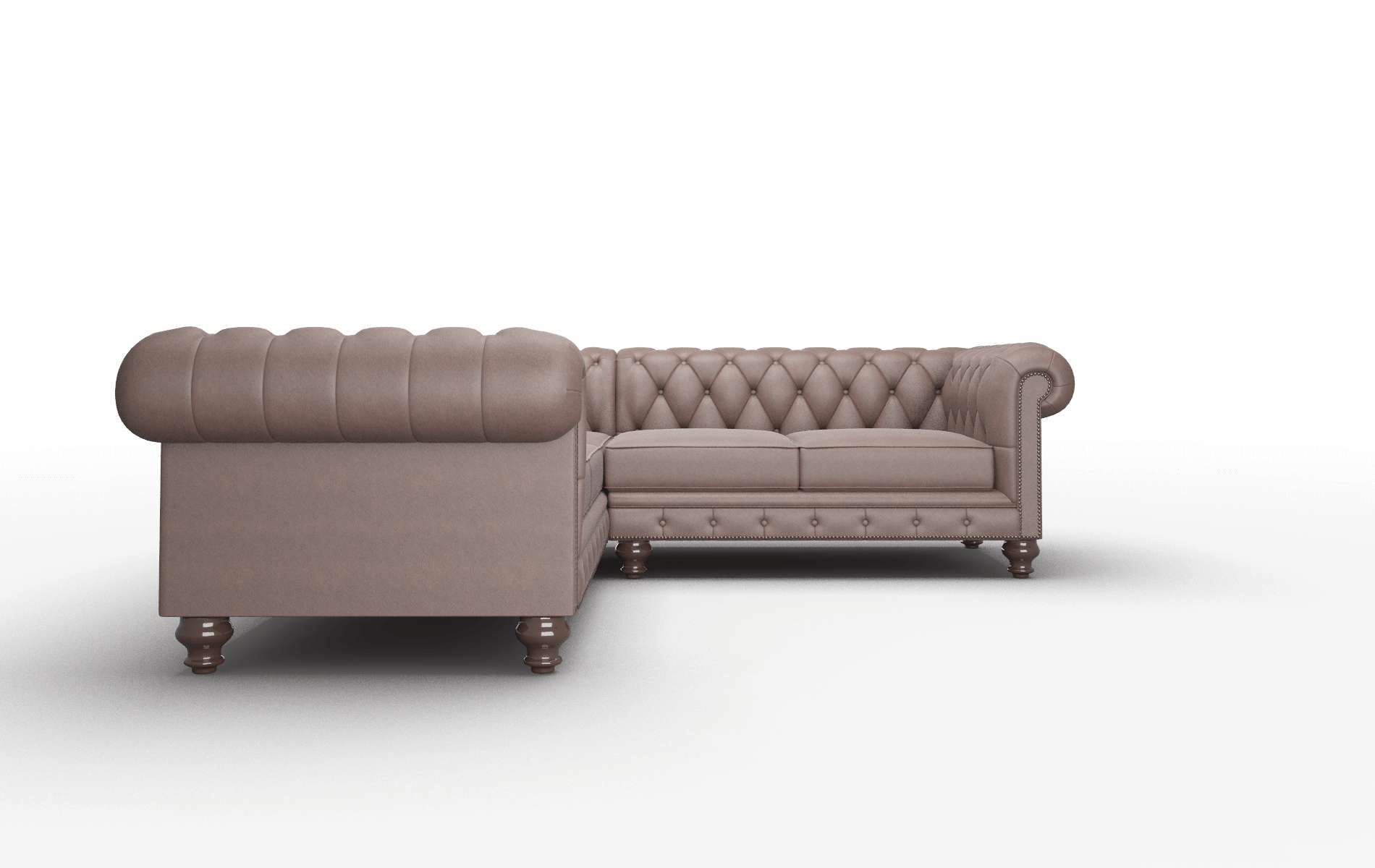 Bordeaux Insight Cafe Sectional espresso legs 2