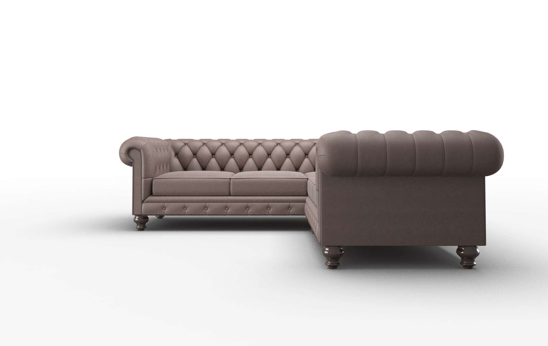 Bordeaux Insight Cafe Sectional espresso legs 5