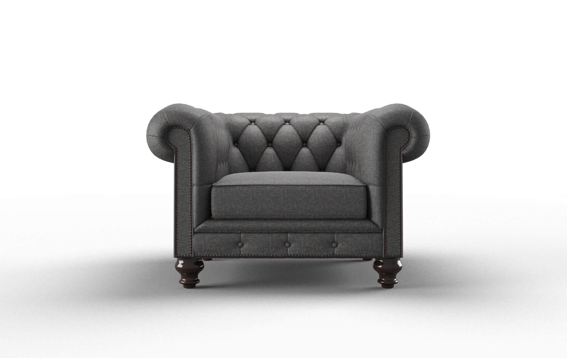 Bordeaux Insight Charcoal Chair espresso legs 1