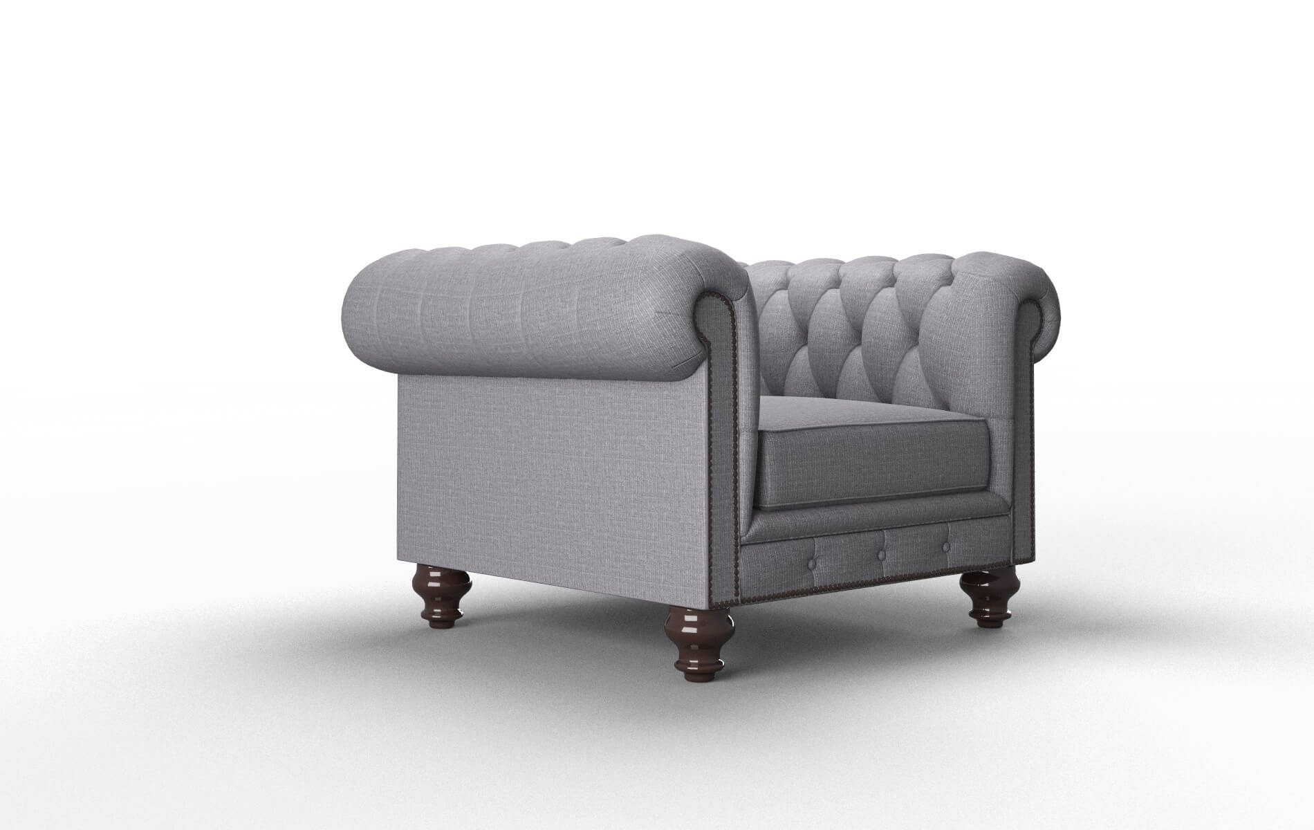 Bordeaux Insight Denim Chair espresso legs 2