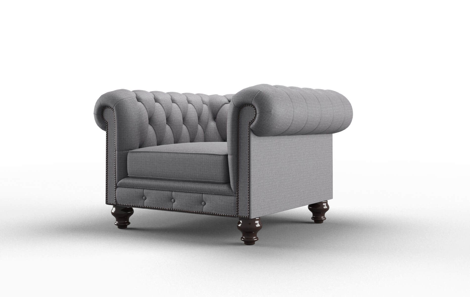 Bordeaux Insight Denim Chair espresso legs 4