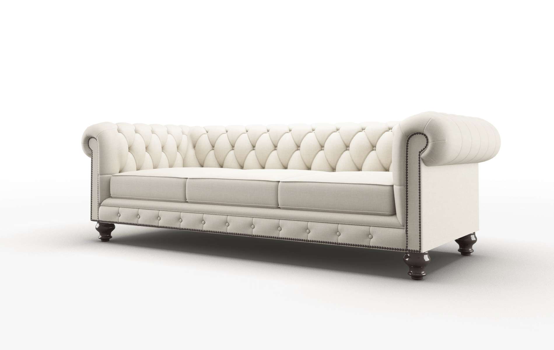 Bordeaux Keylargo Almond Sofa espresso legs 4
