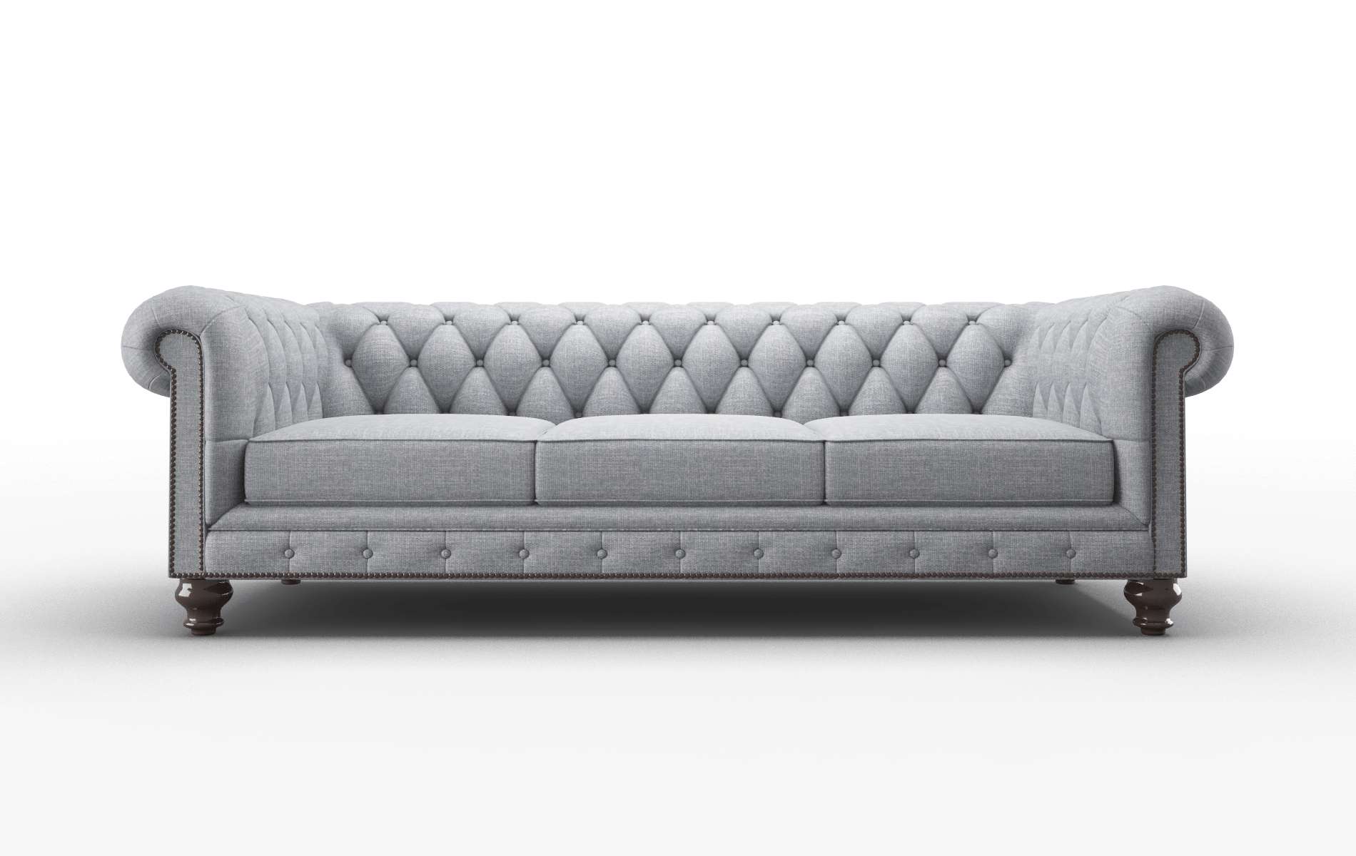 Bordeaux Keylargo Ash Sofa espresso legs 1