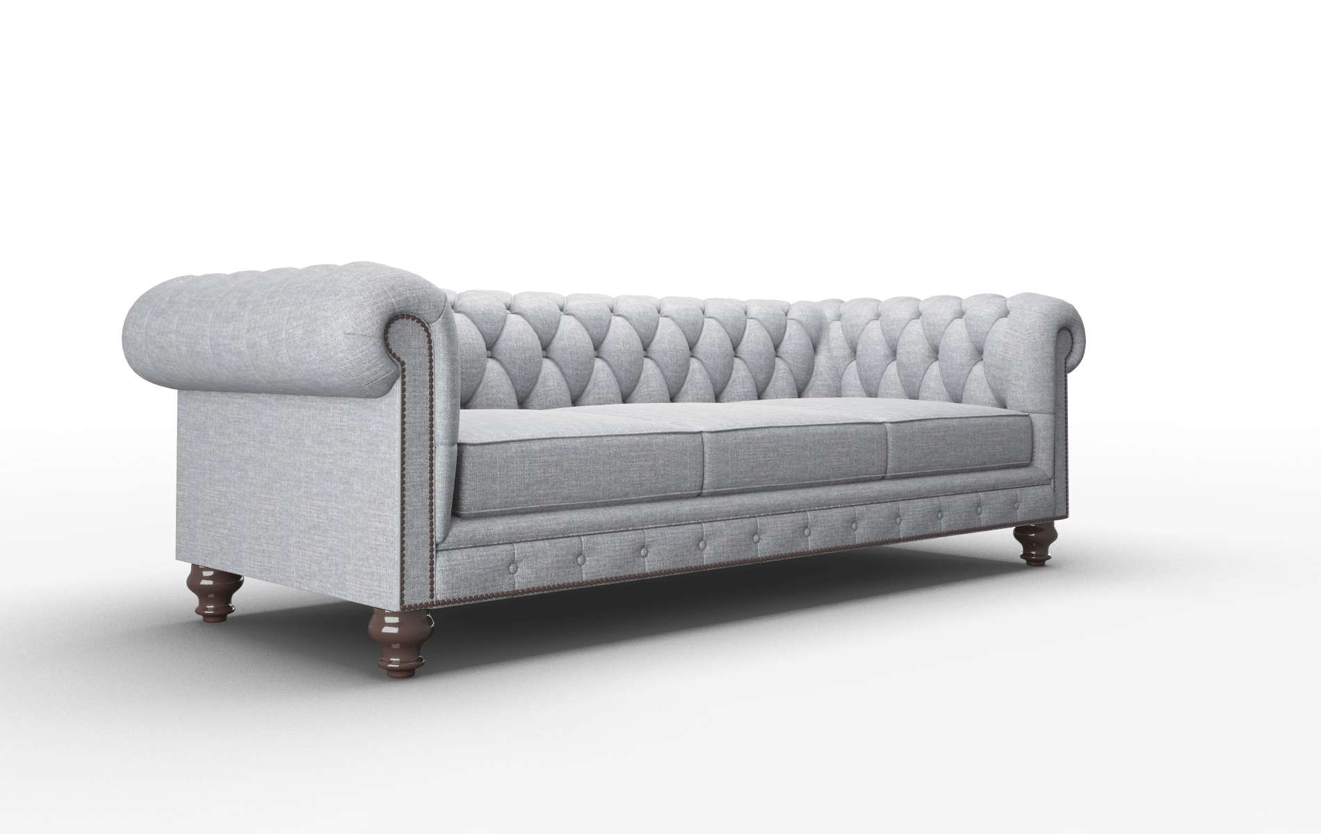 Bordeaux Keylargo Ash Sofa espresso legs 2
