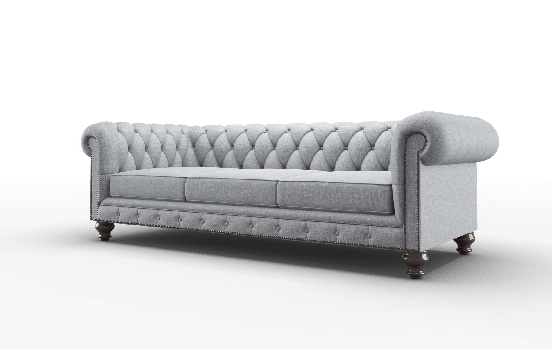 Bordeaux Keylargo Ash Sofa espresso legs 4