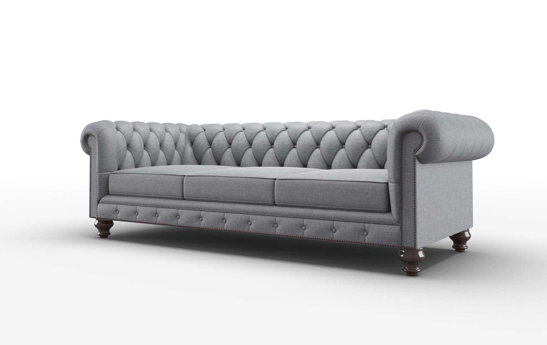 Bordeaux Keylargo Graphite Sofa espresso legs 4