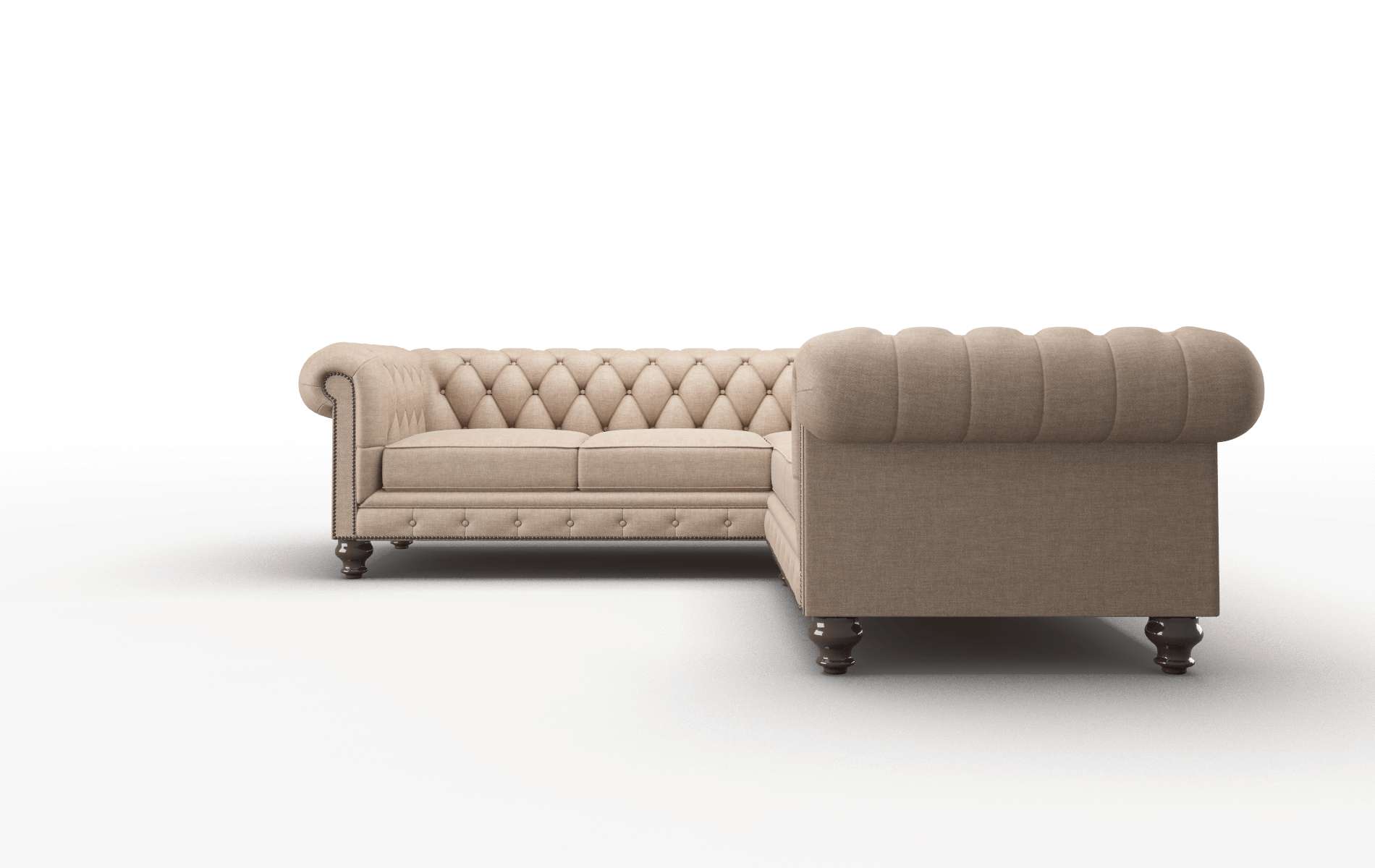Bordeaux Keylargo Mink Sectional espresso legs 5