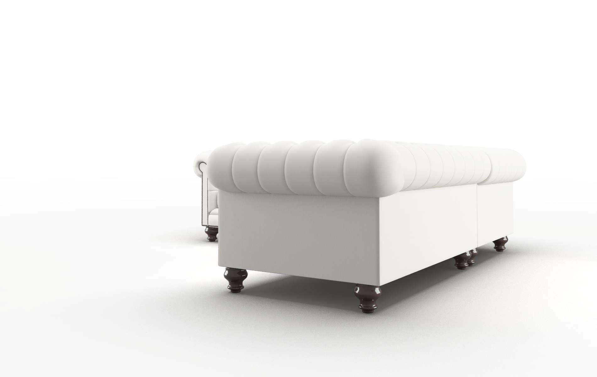 Bordeaux Keylargo Oatmeal Sectional espresso legs 4