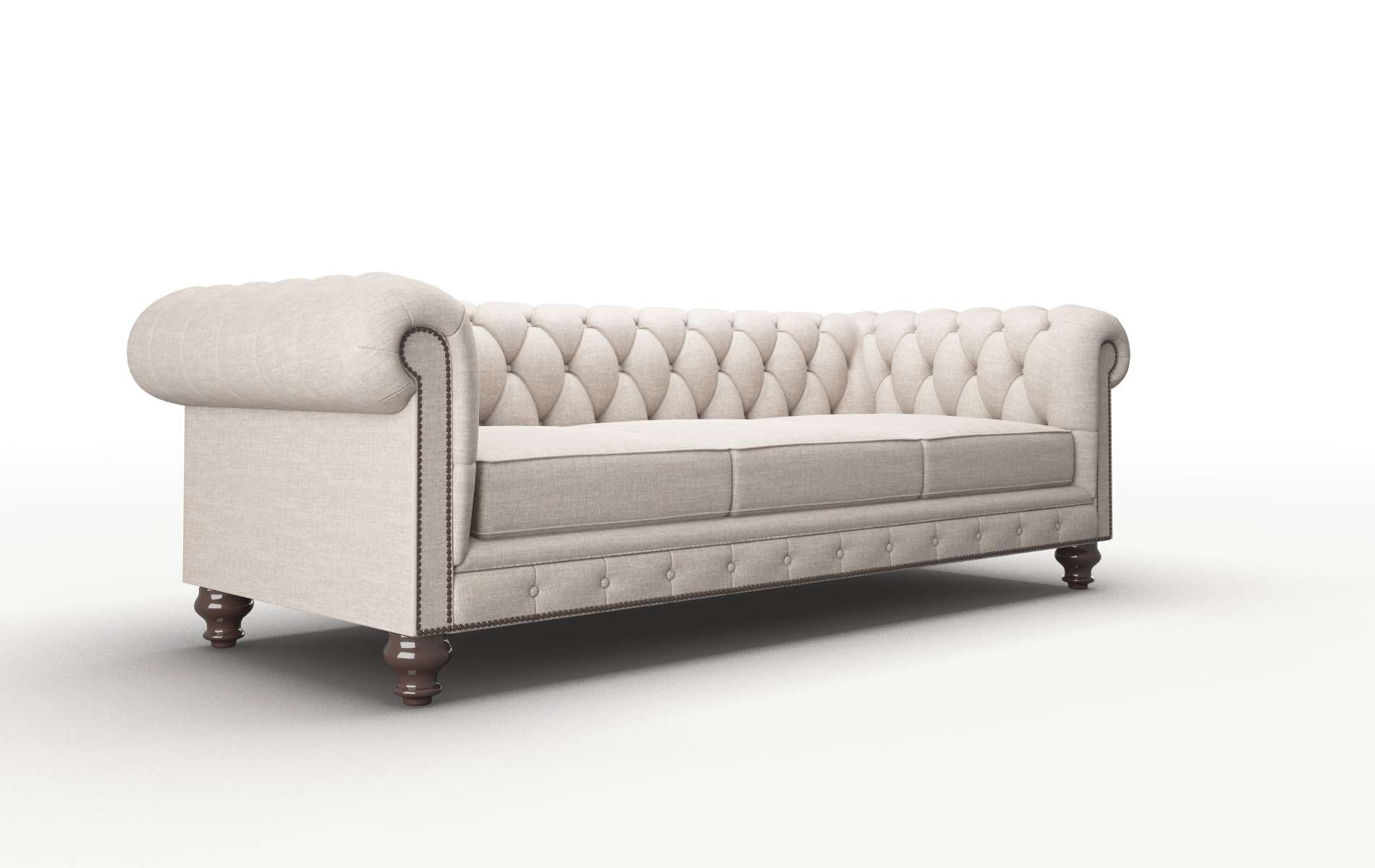 Bordeaux Keylargo Pumice Sofa espresso legs 2