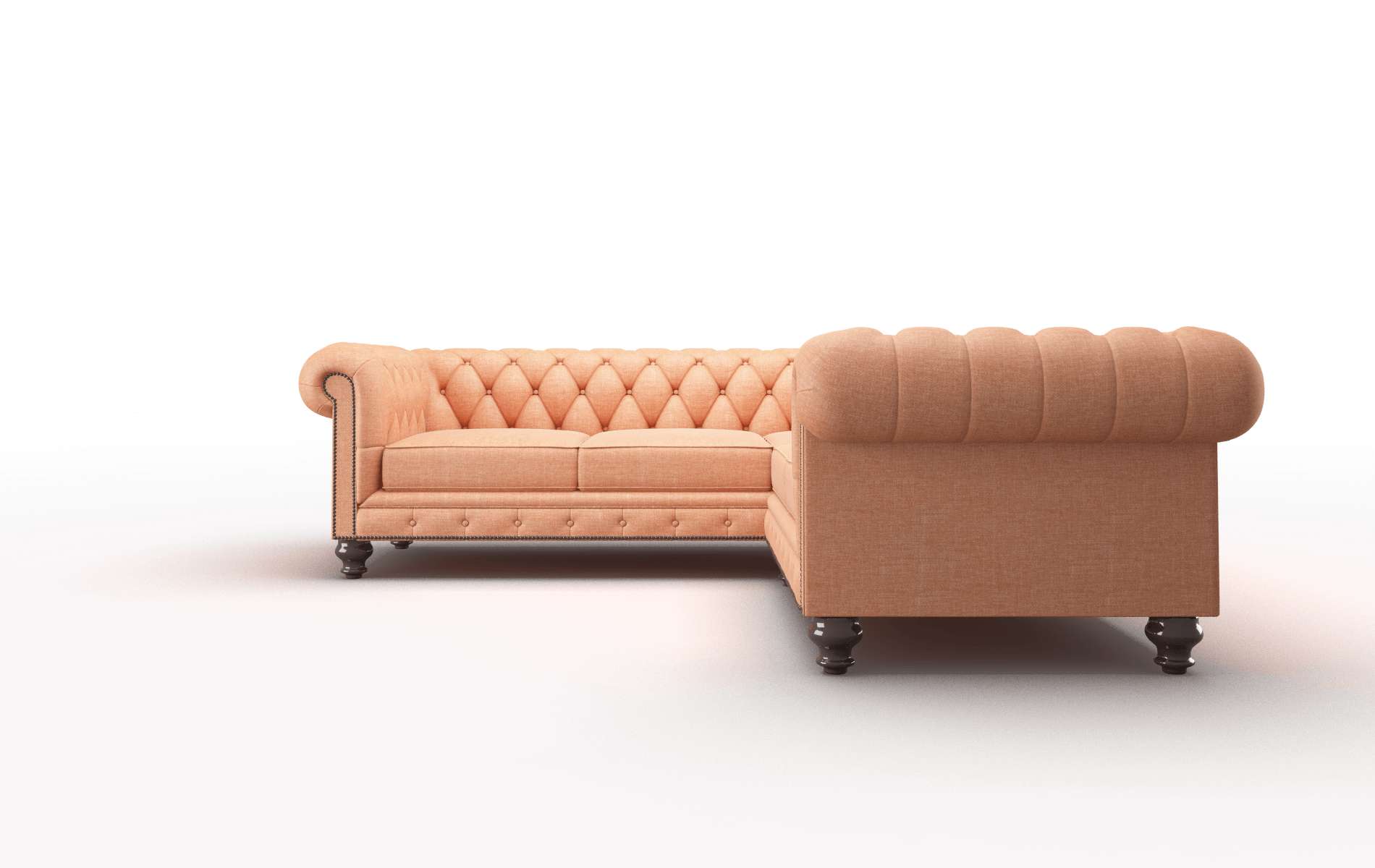 Bordeaux Keylargo Terracotta Sectional espresso legs 5