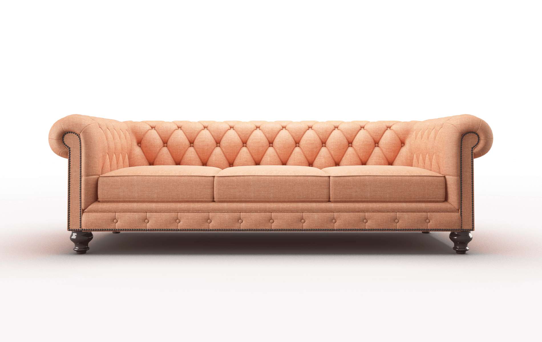 Bordeaux Keylargo Terracotta Sofa espresso legs 1