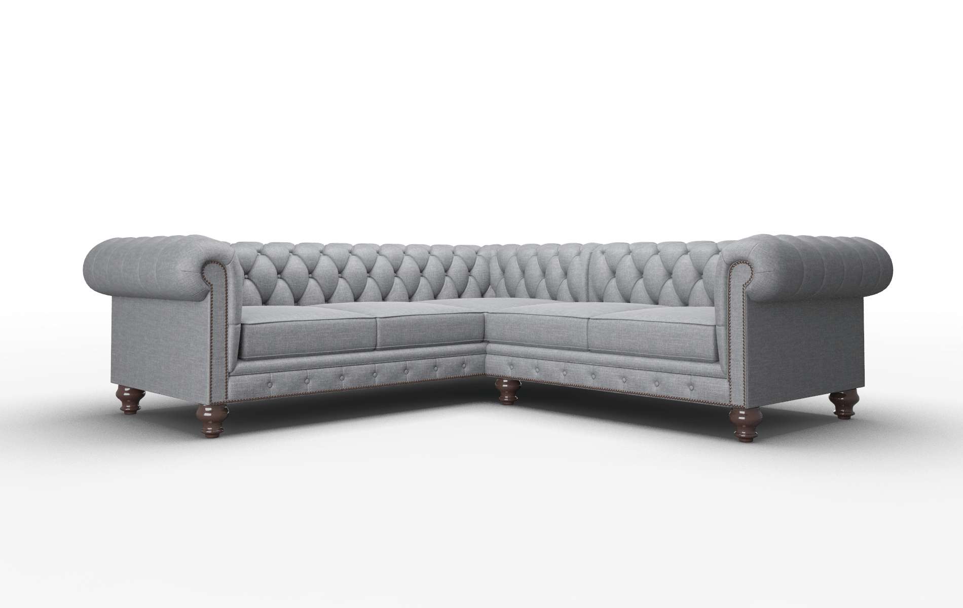 Bordeaux Lana Onyx Sectional espresso legs 1