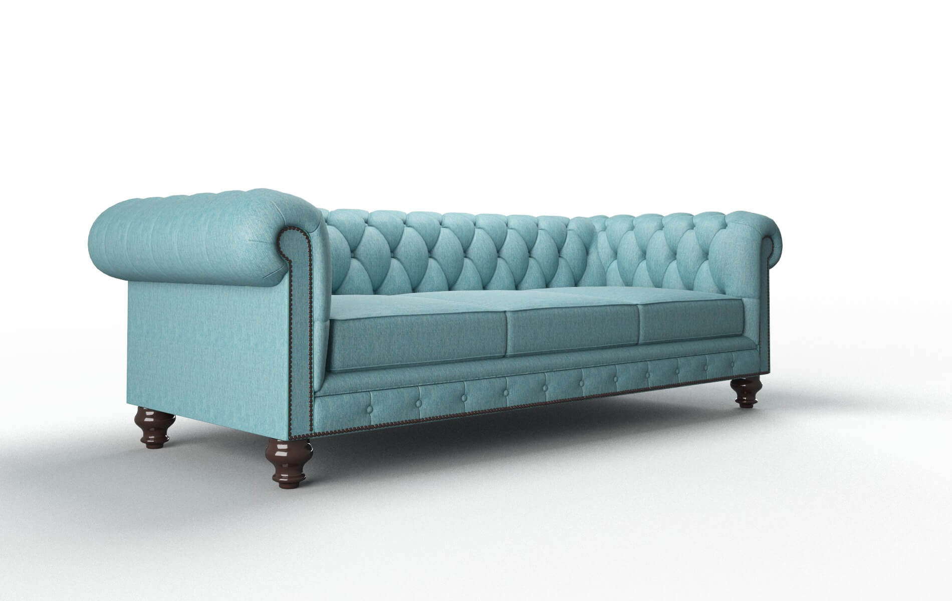 Bordeaux Lana Peacock Sofa espresso legs 2