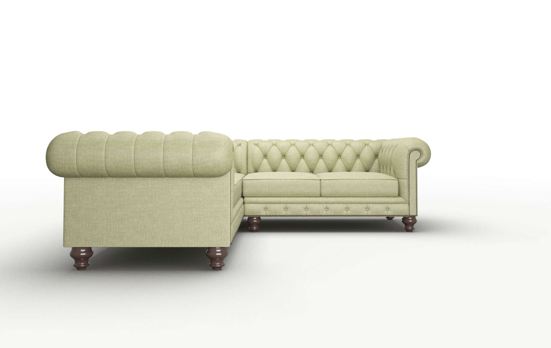 Bordeaux Leslie Lawn Sectional espresso legs 2