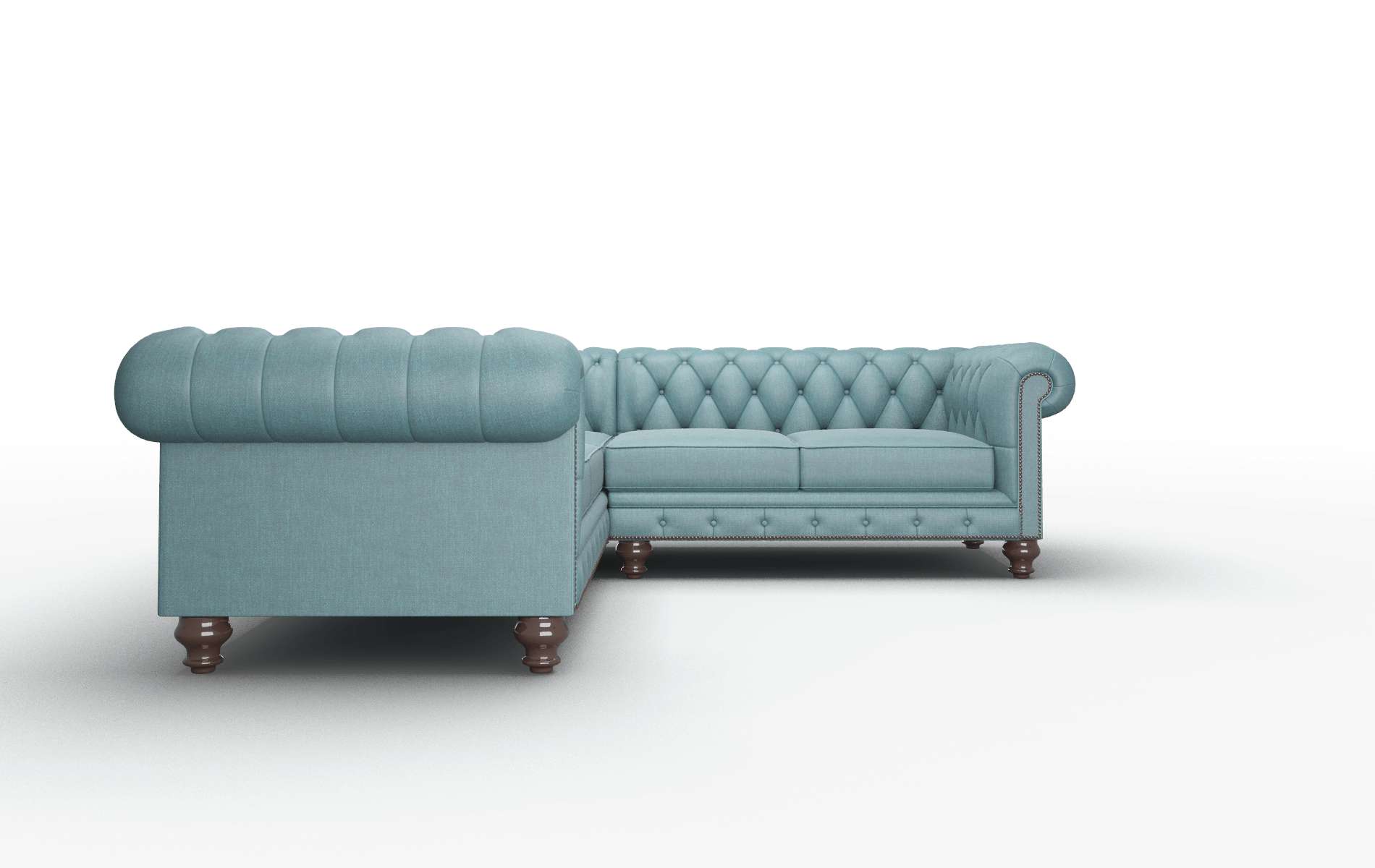 Bordeaux Leslie Peacock Sectional espresso legs 2