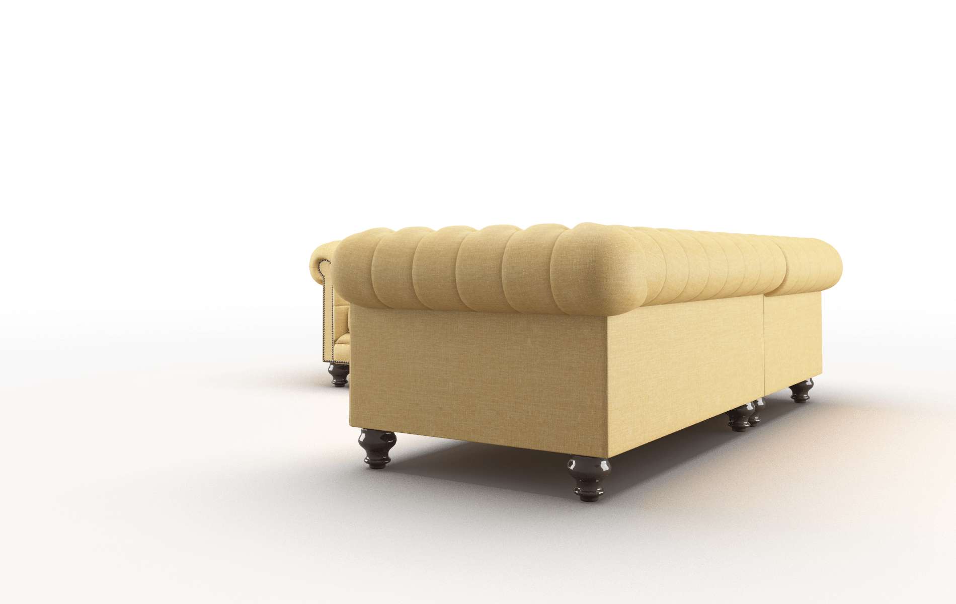 Bordeaux Leslie Saffron Sectional espresso legs 4