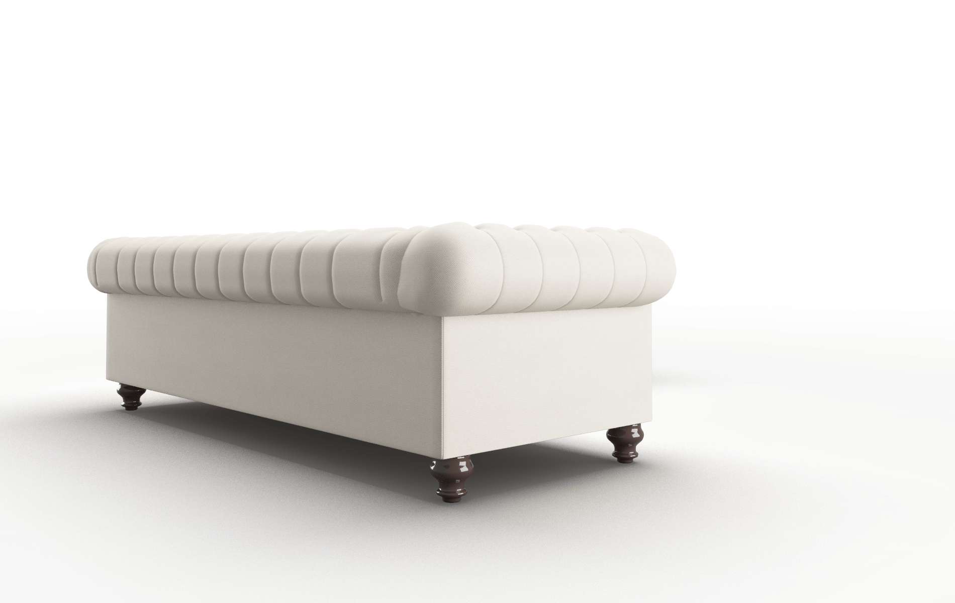 Bordeaux Malibu Linen Sectional espresso legs 3