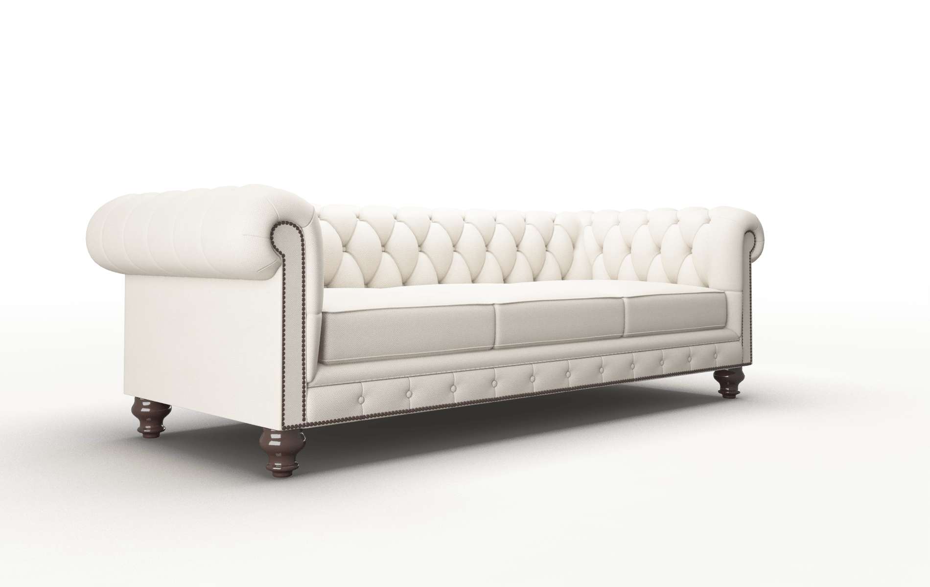Bordeaux Malibu Linen Sofa espresso legs 2