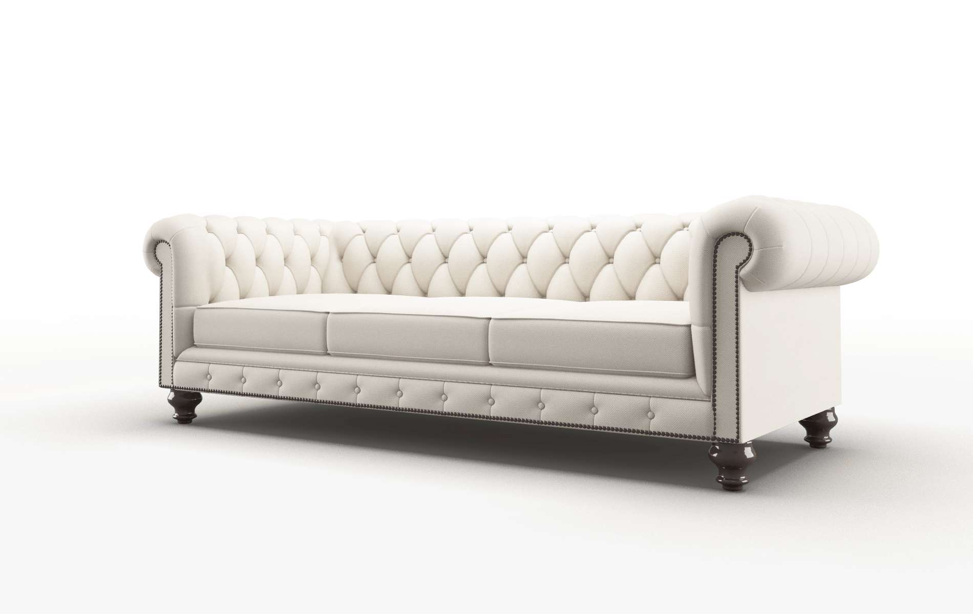 Bordeaux Malibu Linen Sofa espresso legs 4
