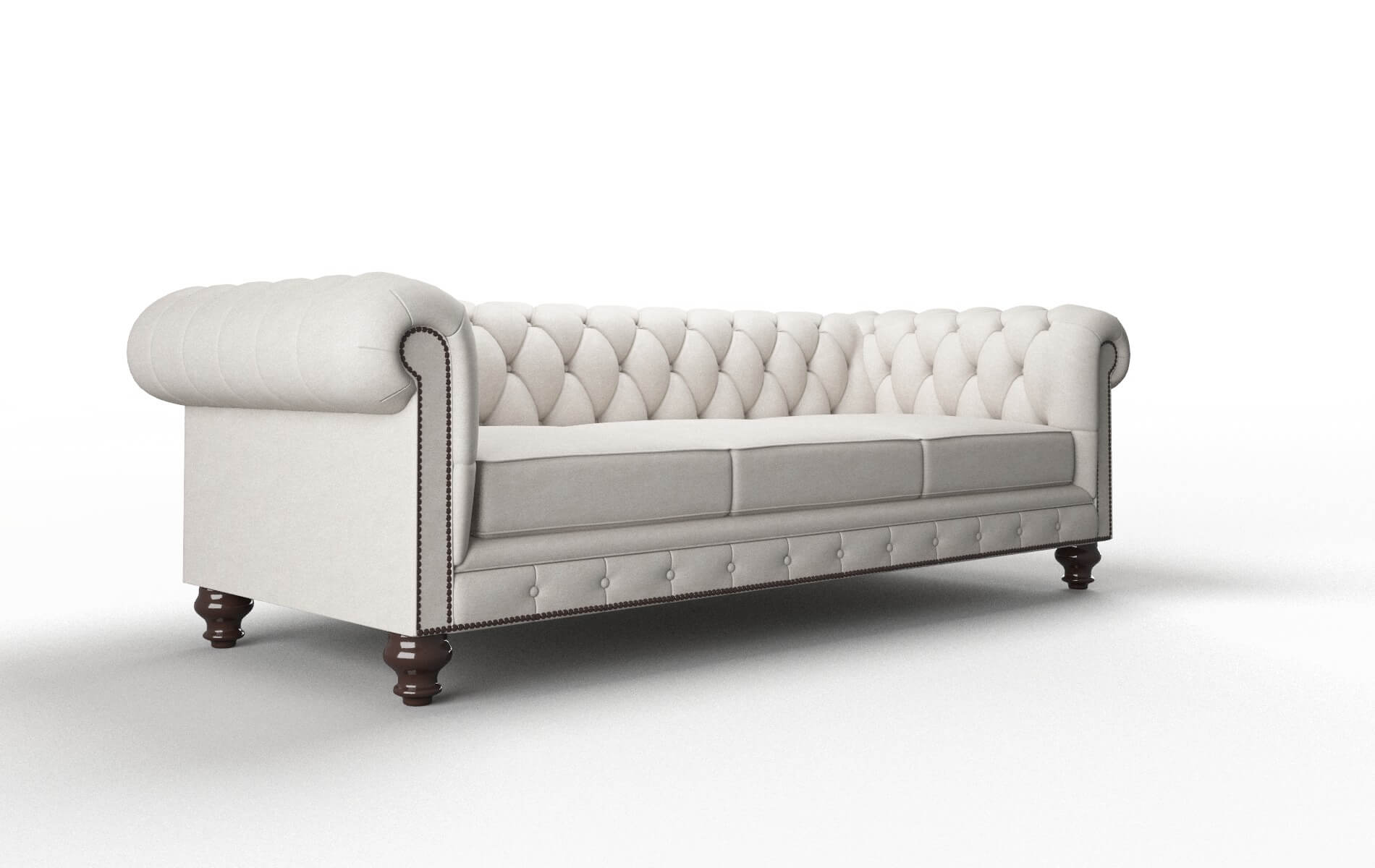 Bordeaux Noble Grey Sofa espresso legs 2