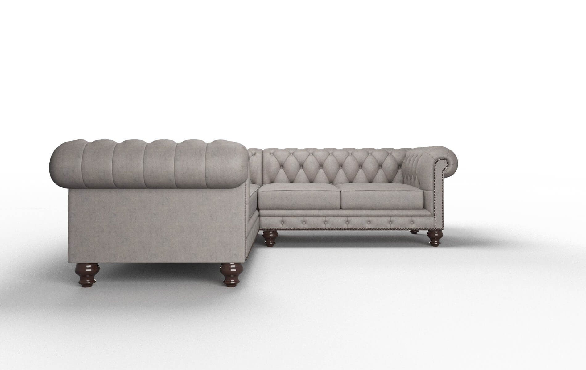 Bordeaux Noble Otter Sectional espresso legs 2