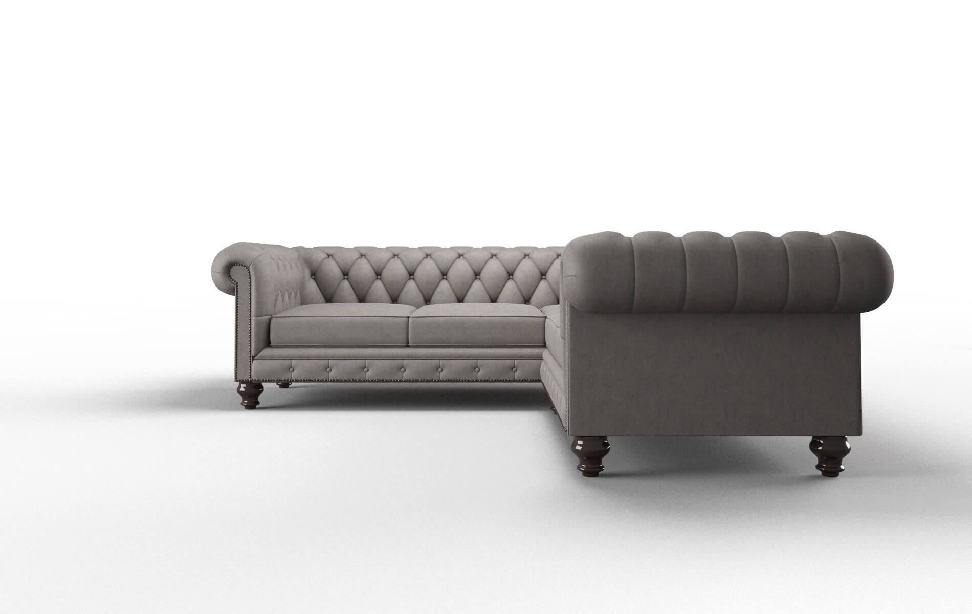 Bordeaux Noble Otter Sectional espresso legs 5