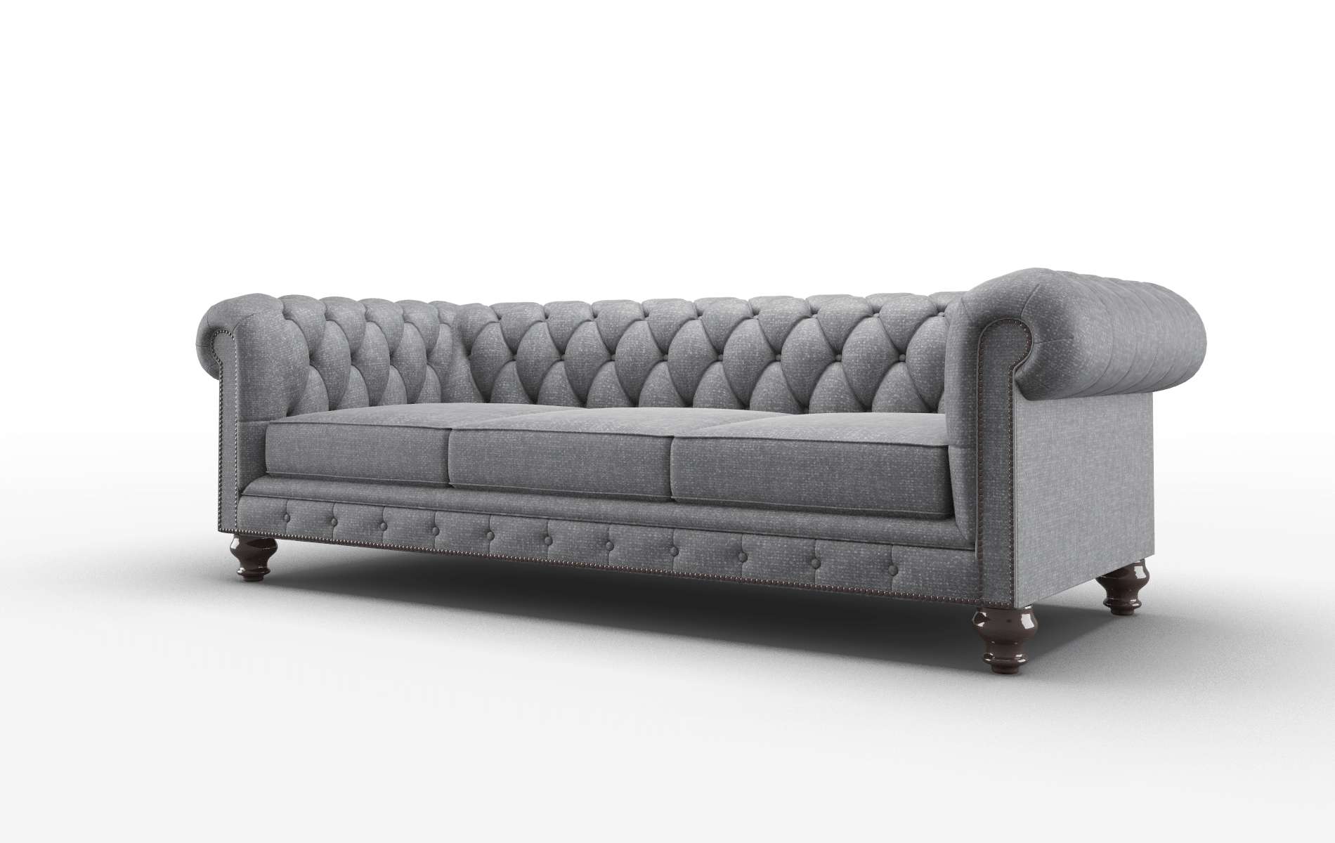 Bordeaux Notion Graphite Sofa espresso legs 4