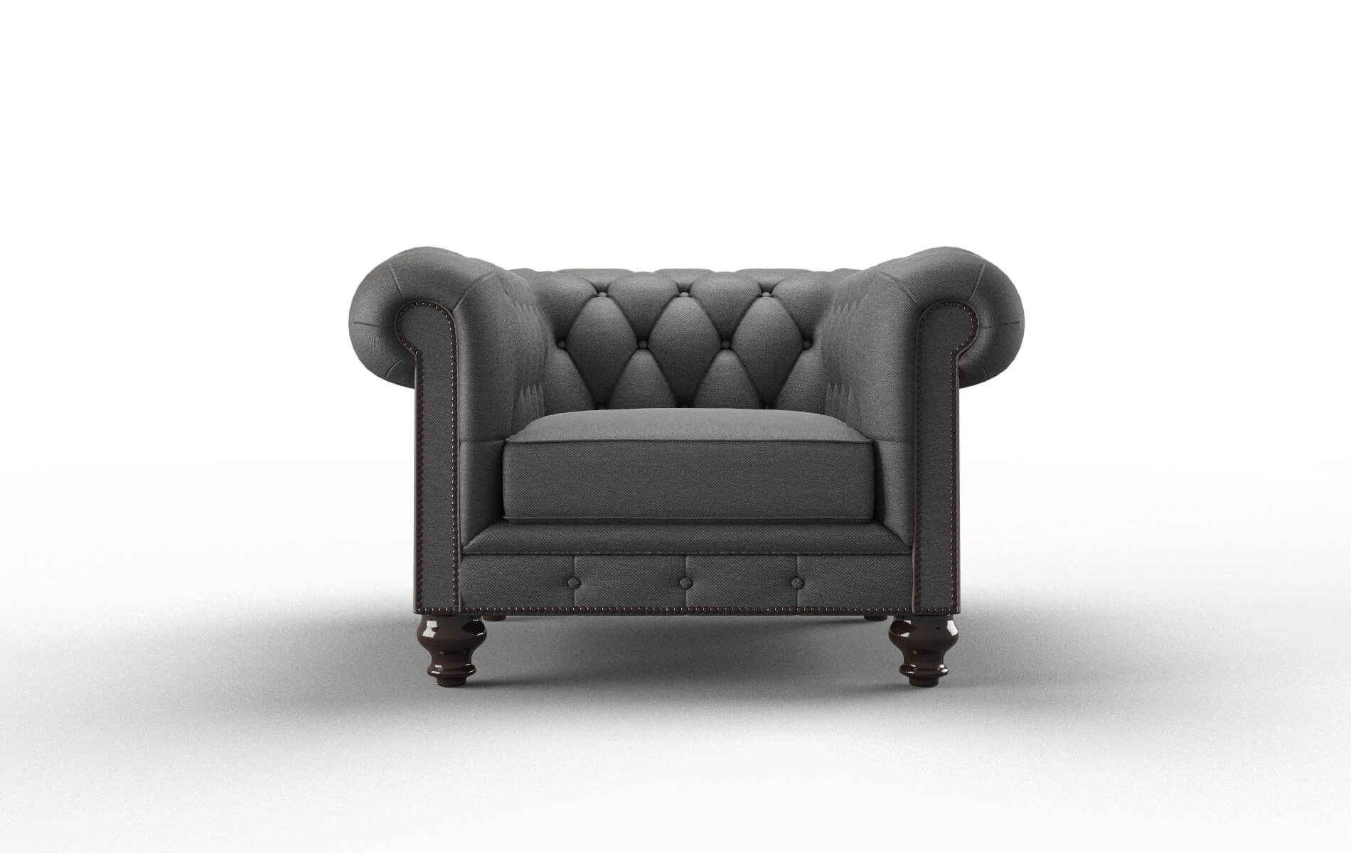 Bordeaux Oscar Grey Chair espresso legs 1