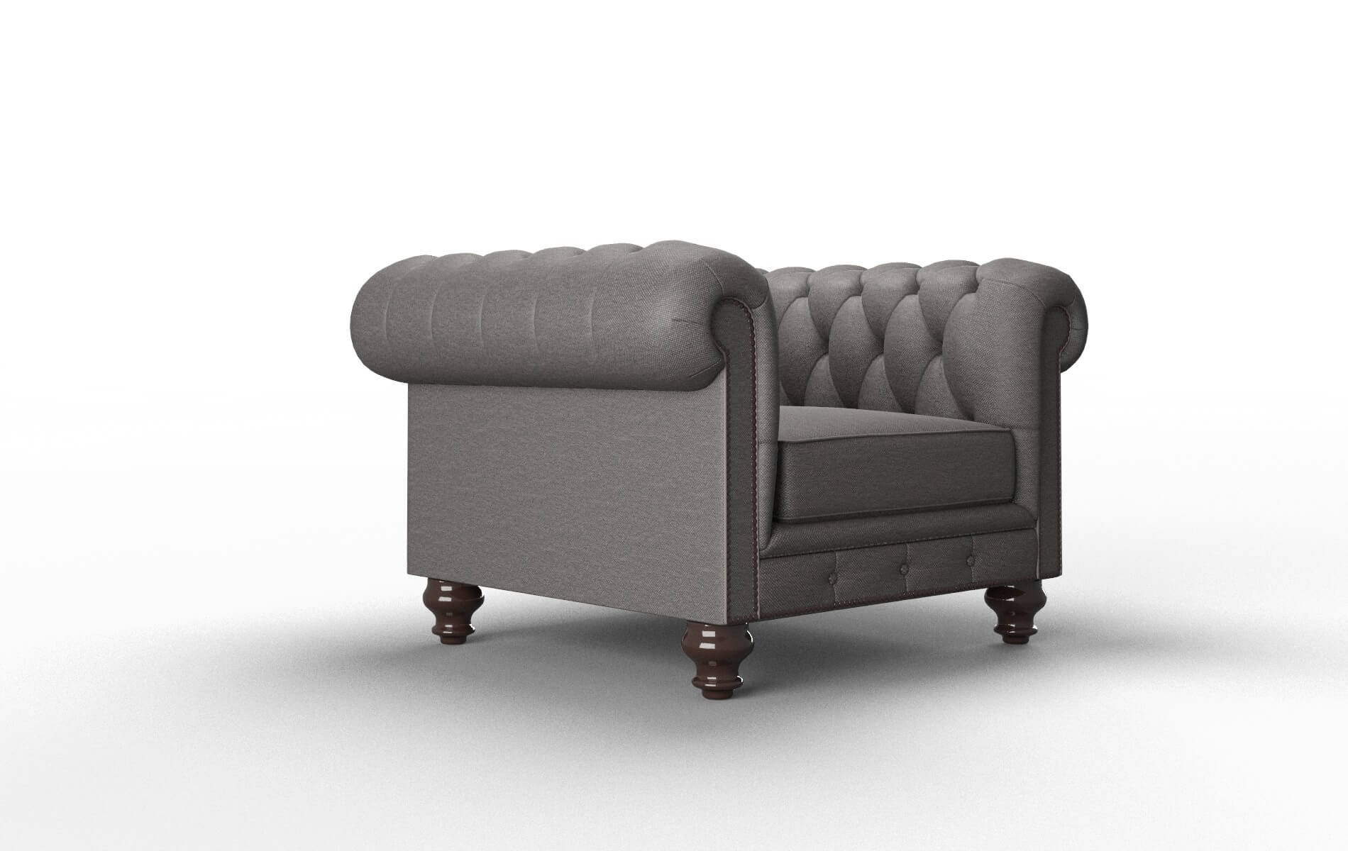 Bordeaux Oscar Grey Chair espresso legs 2