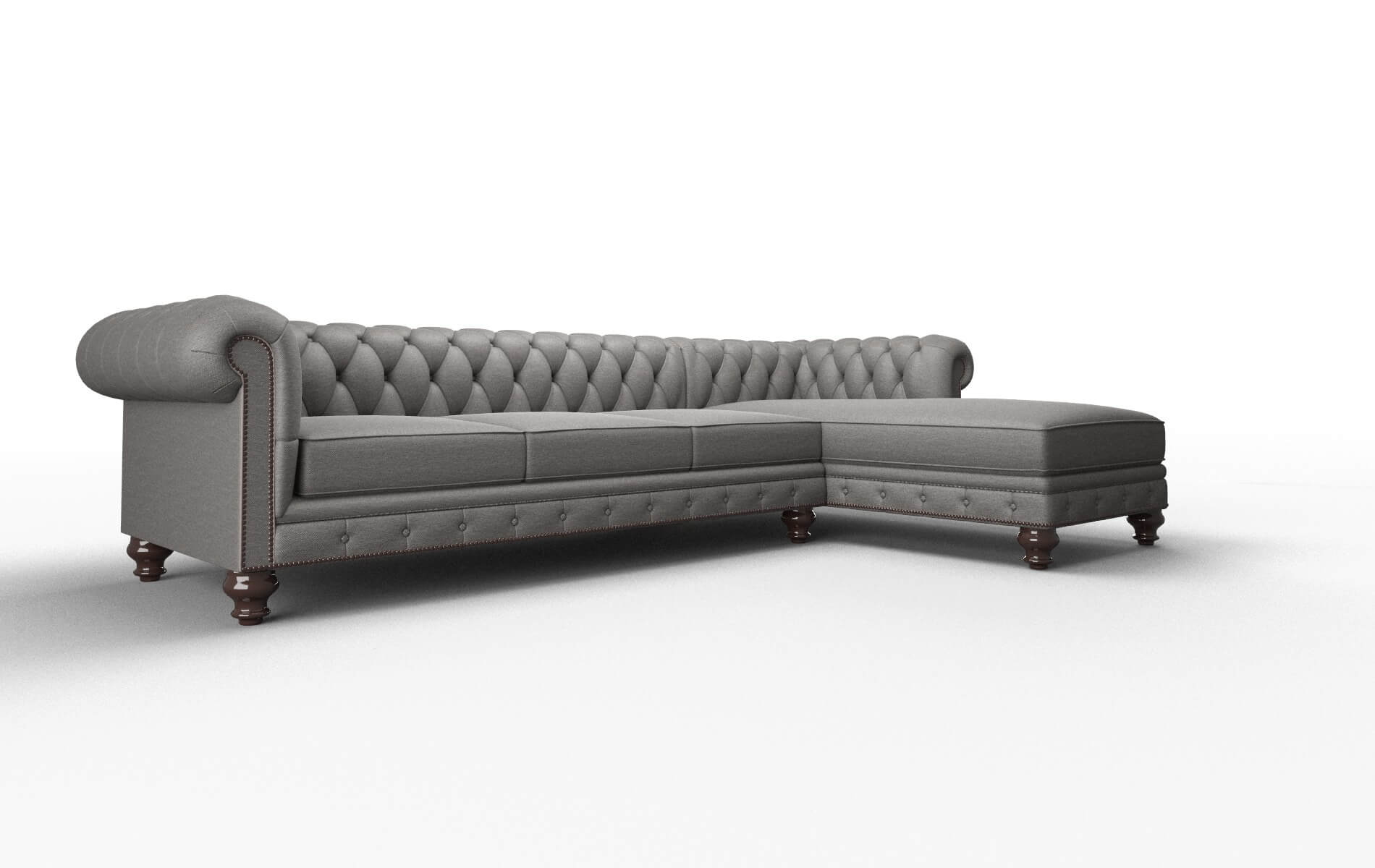 Bordeaux Oscar Grey Panel espresso legs 2