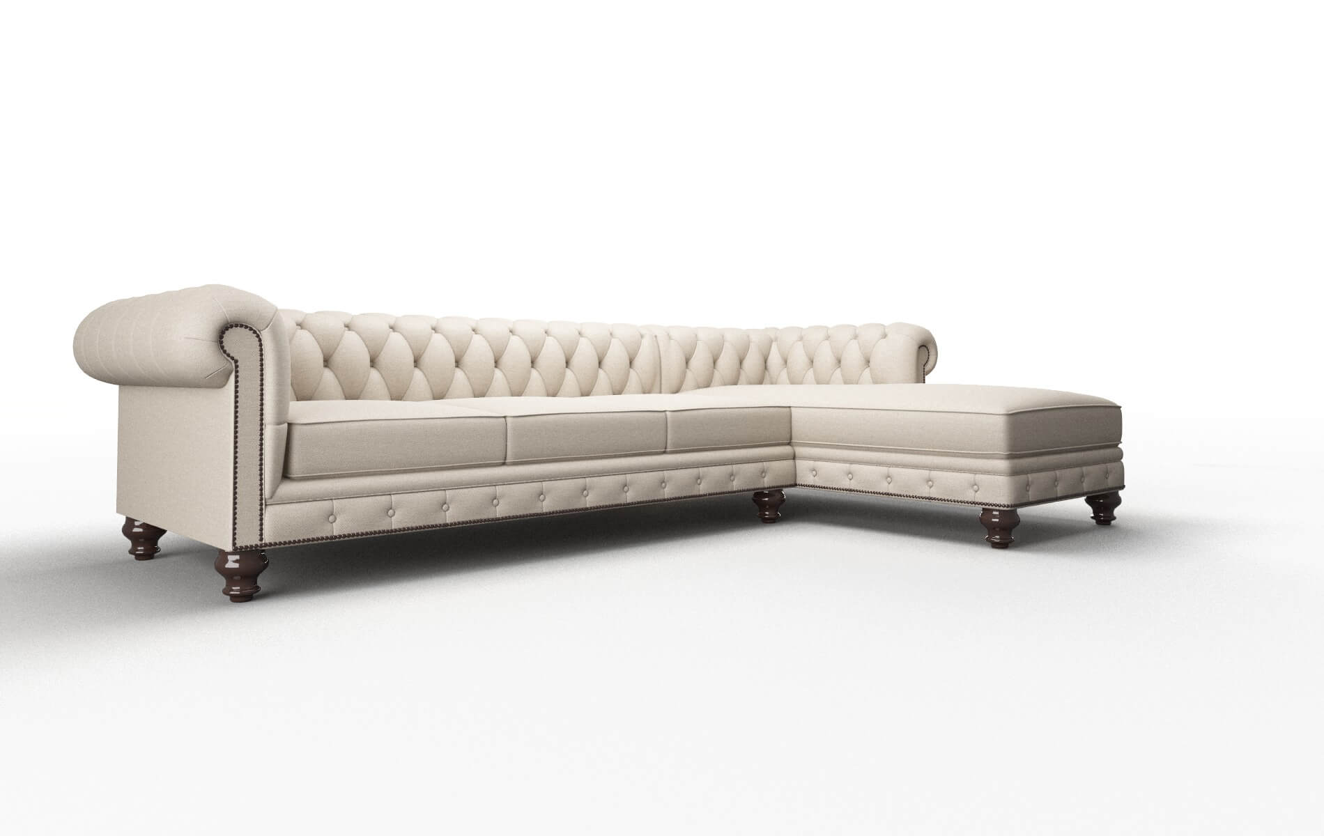 Bordeaux Oscar Linen Panel espresso legs 2