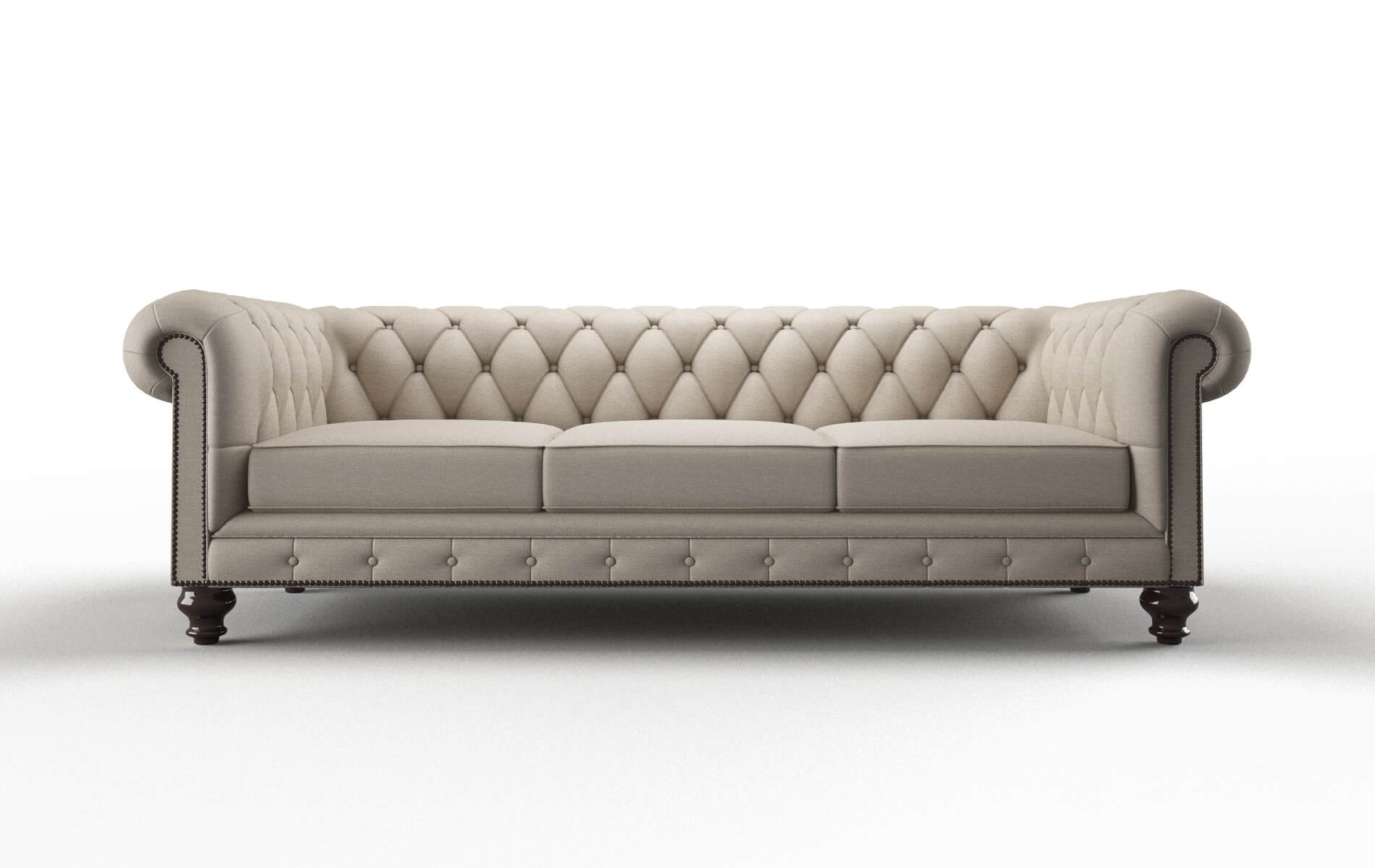 Bordeaux Oscar linen Sofa Espresso Legs  1