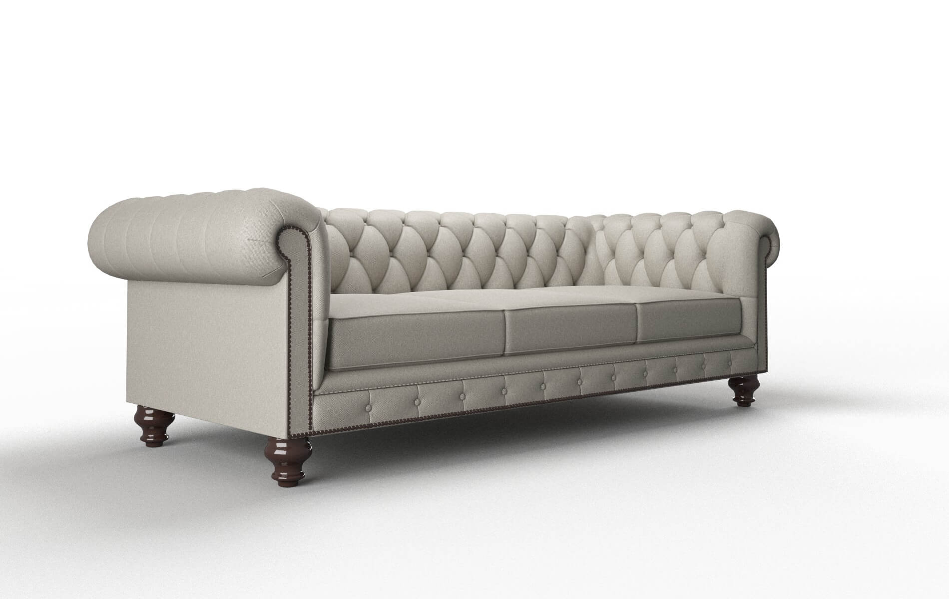 Bordeaux Oscar Silver Sofa espresso legs 2