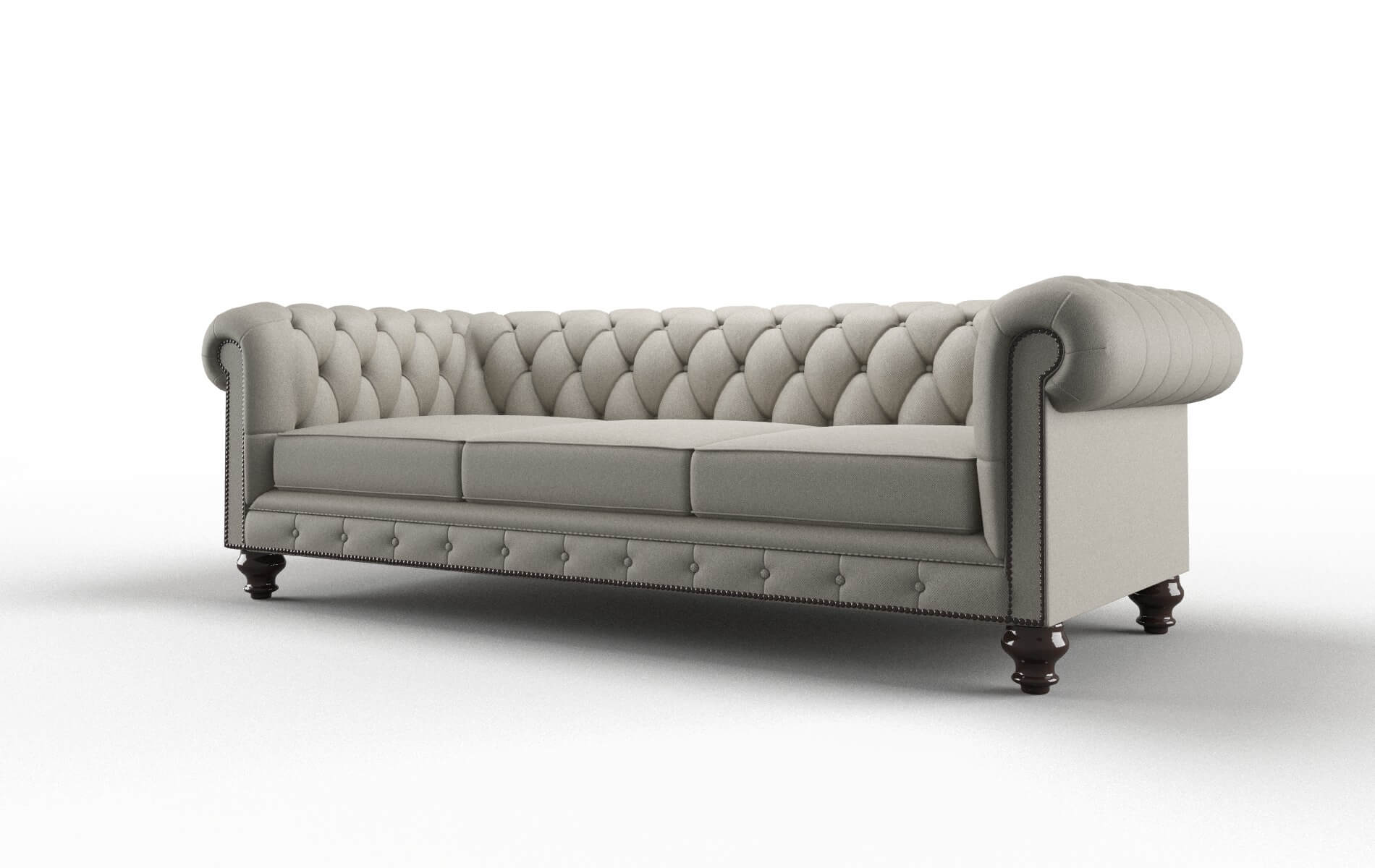 Bordeaux Oscar Silver Sofa espresso legs 4