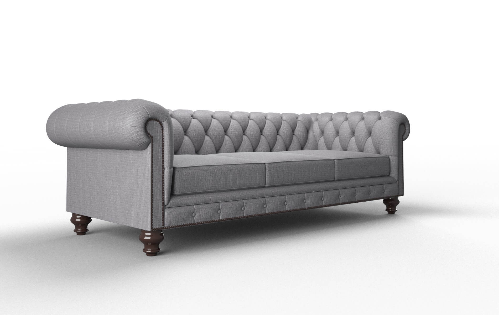 Bordeaux Parker Ash Sofa espresso legs 2