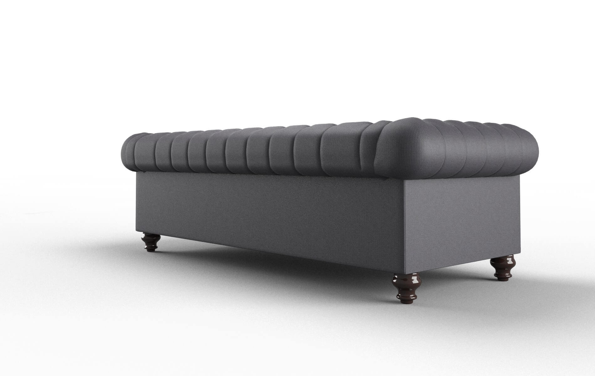 Bordeaux Parker Charcoal Sofa espresso legs 5