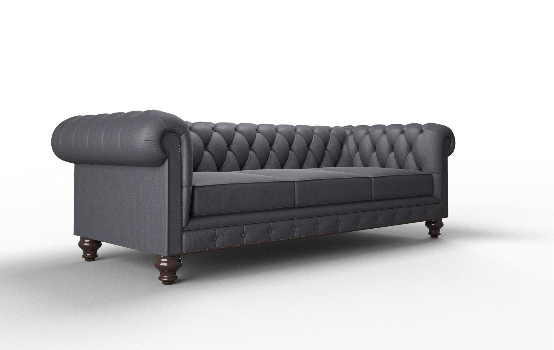Bordeaux Parker Midnight Sofa espresso legs 2