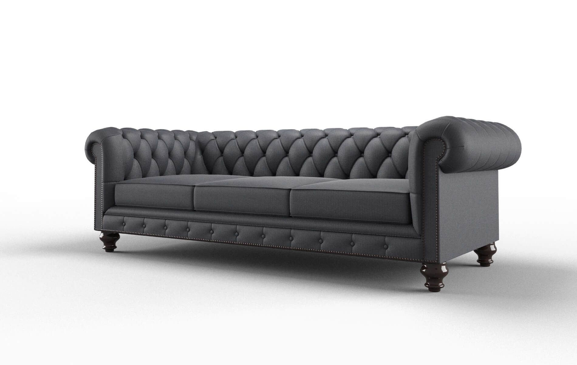 Bordeaux Parker Midnight Sofa espresso legs 4