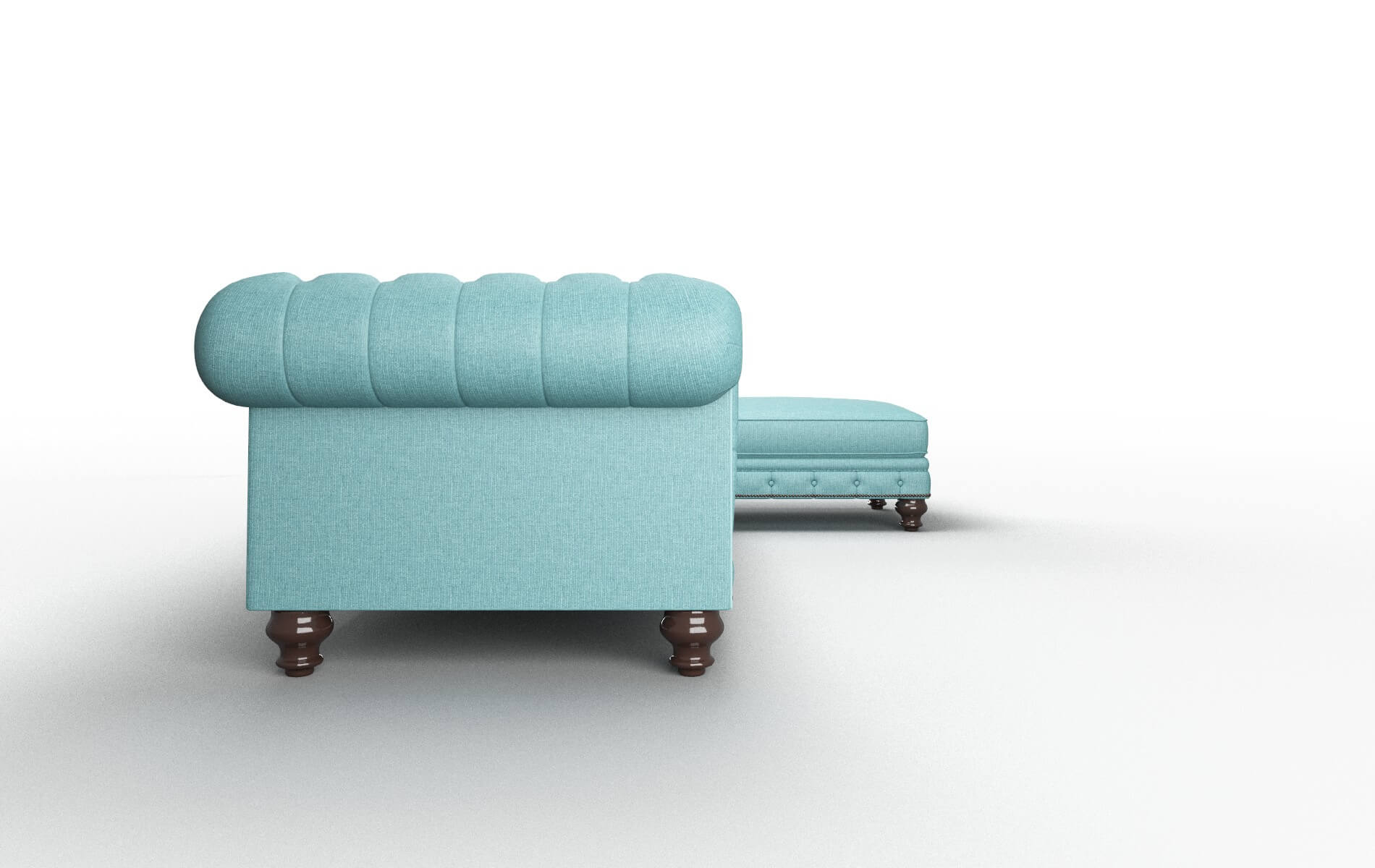 Bordeaux Parker Turquoise Panel espresso legs 3
